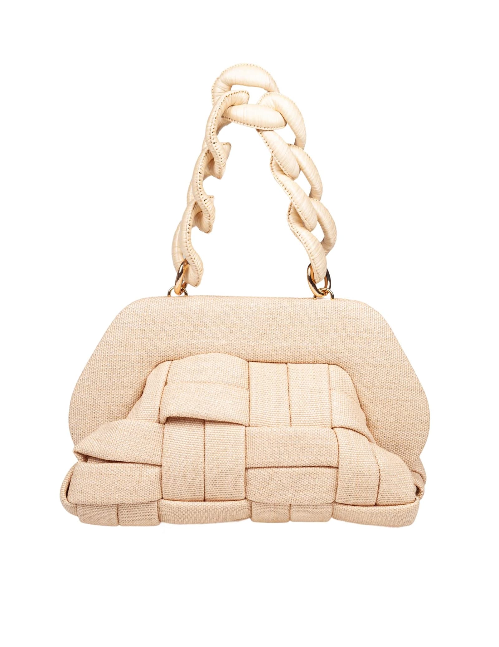 THEMOIRè Canvas Clutch Bag Shell Color