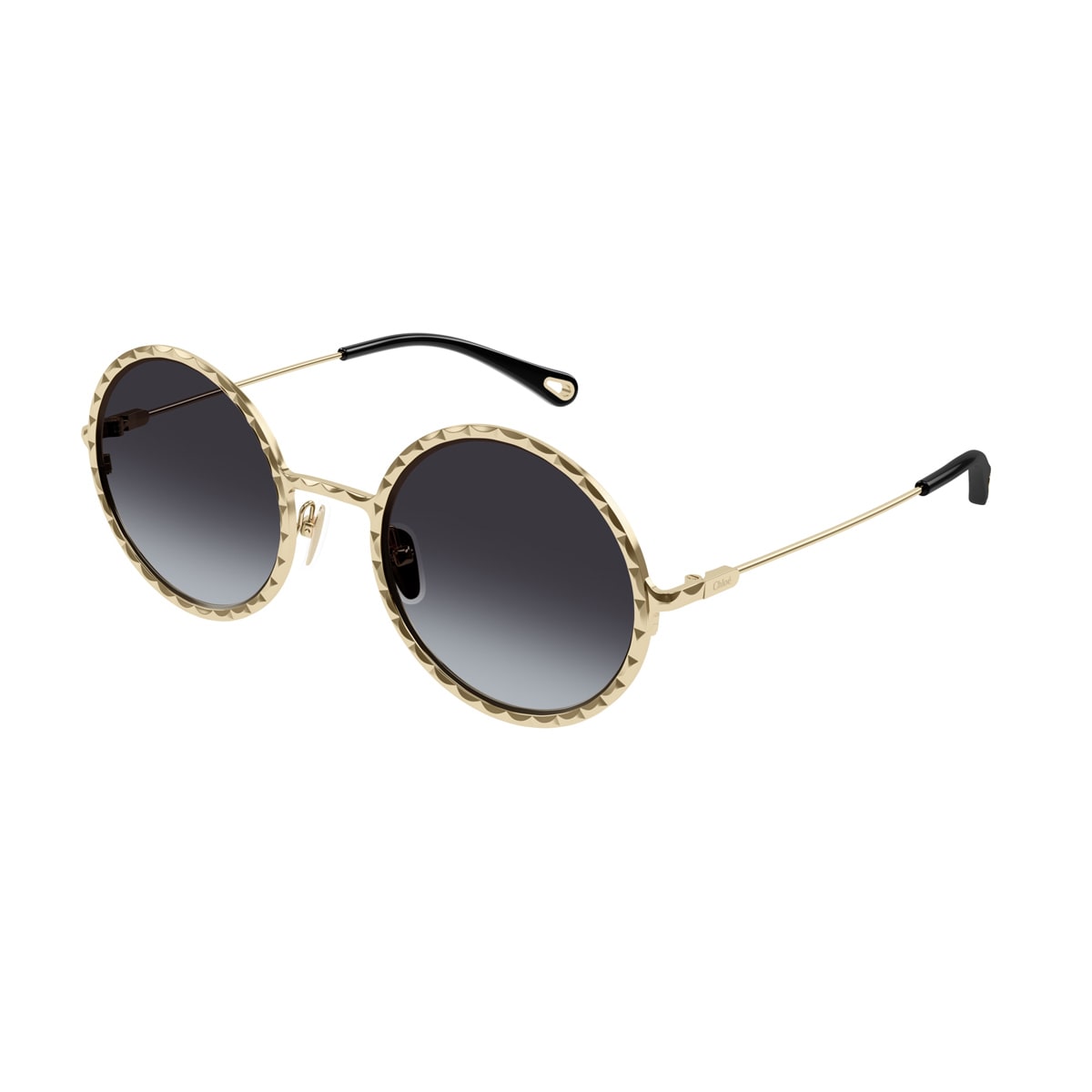 Shop Chloé Ch0230s Linea  001 Sunglasses In Oro
