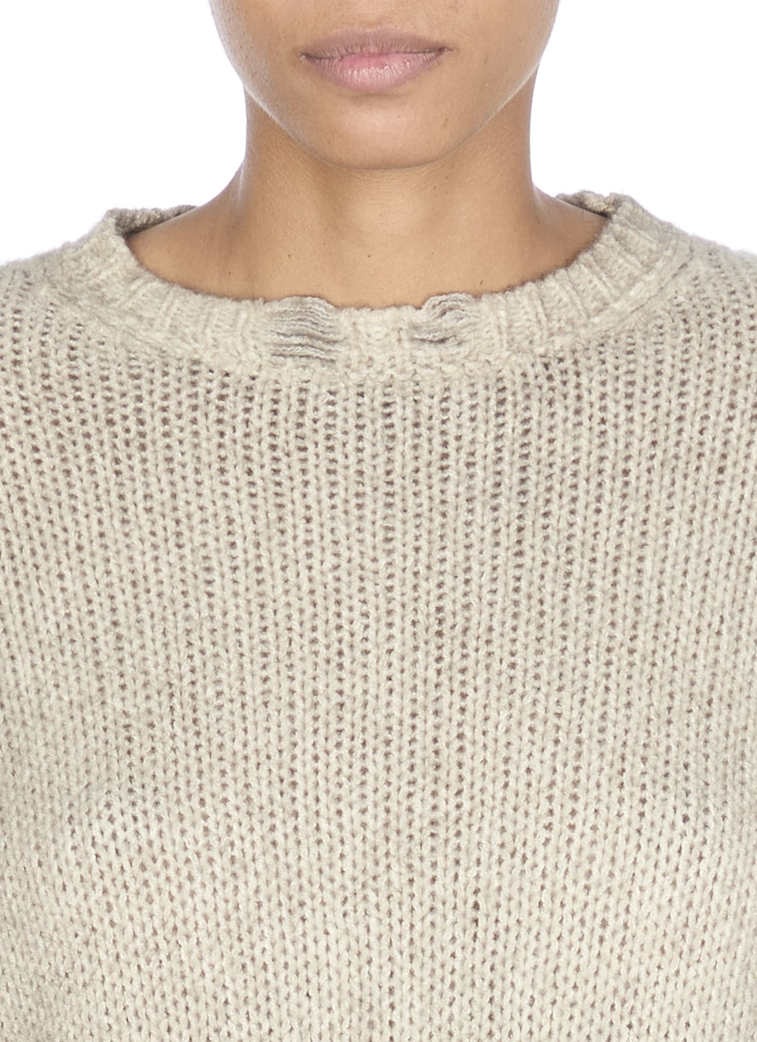 Avant Toi Beige Cashmere And Wool Sweater In Neutral