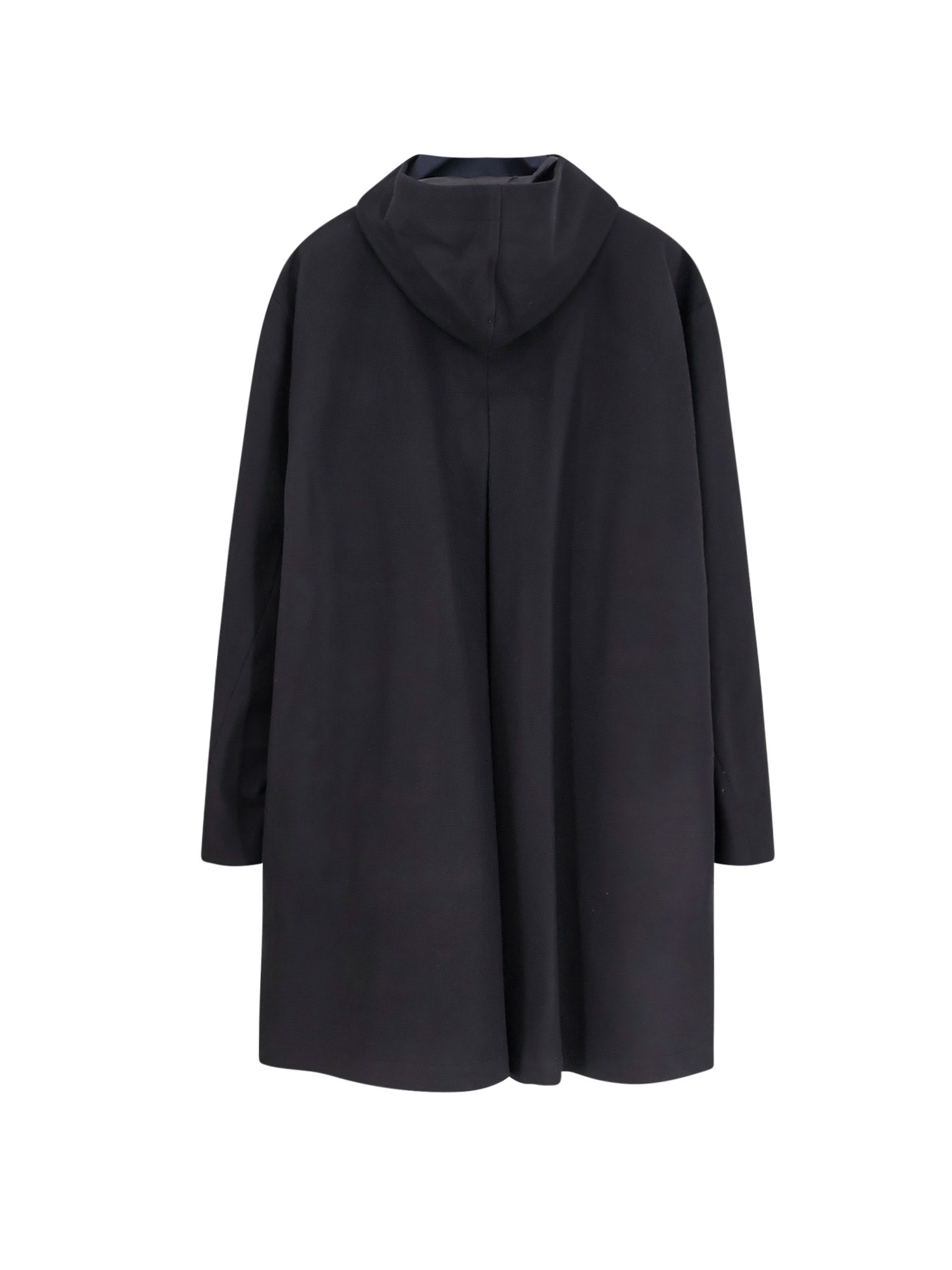 Paltò Tonio Felt Wool And Nylon Coat In Black