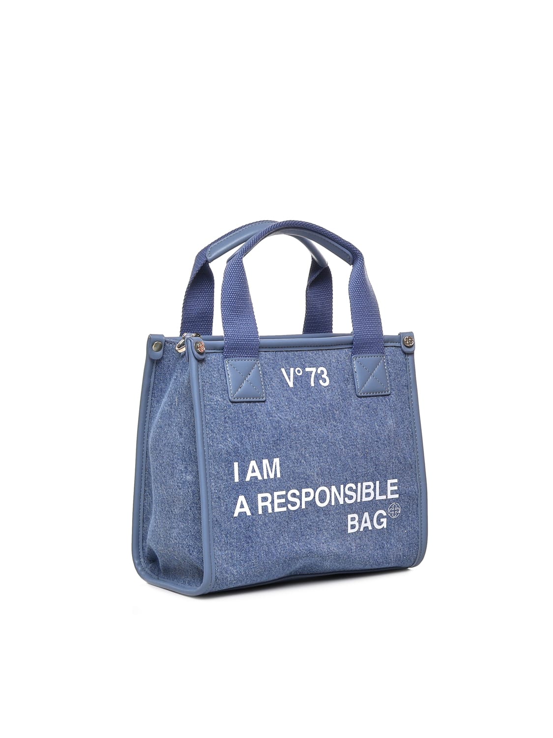 V73 RESPONSIBILITY TOTE BAG IN CANVAS AND ECO-LEATHER