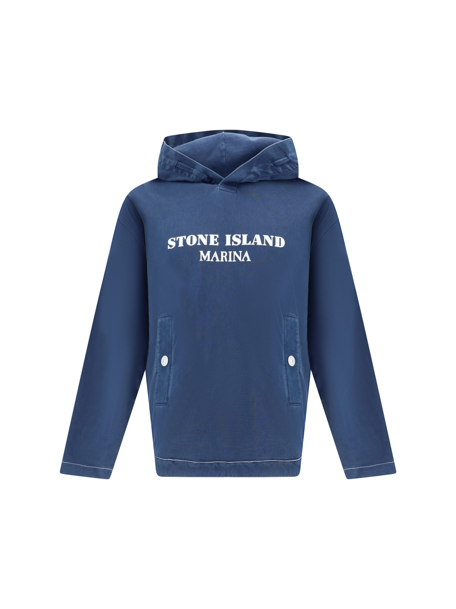Shop Stone Island Hoodie In Blue