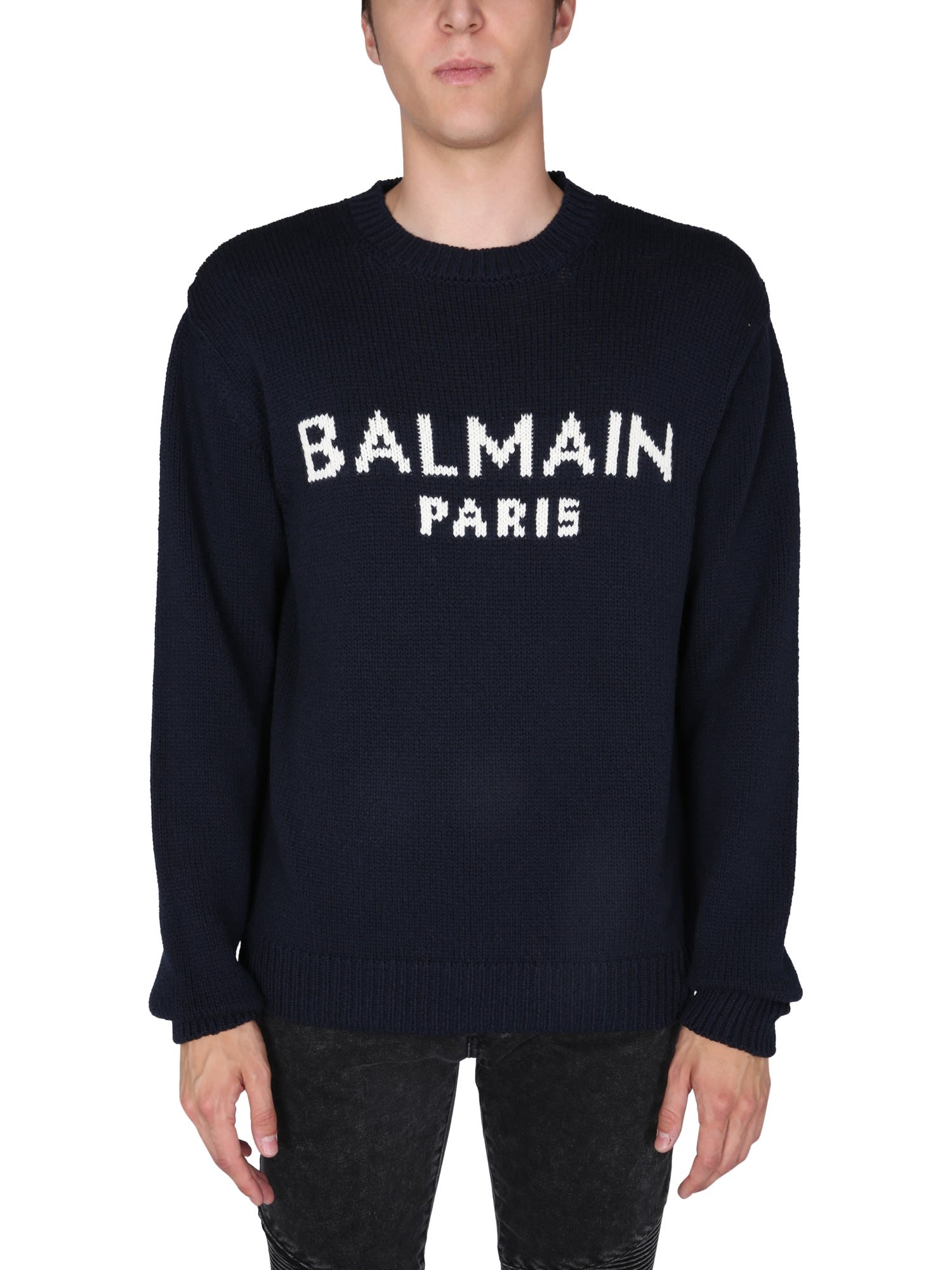 Balmain Sweater With Logo Inlay