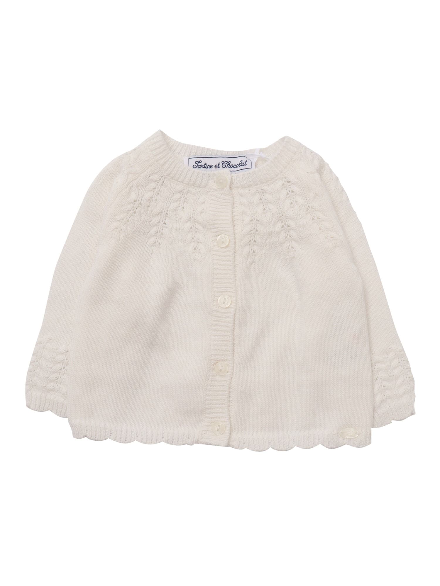 Tartine Et Chocolat Cardigan In White