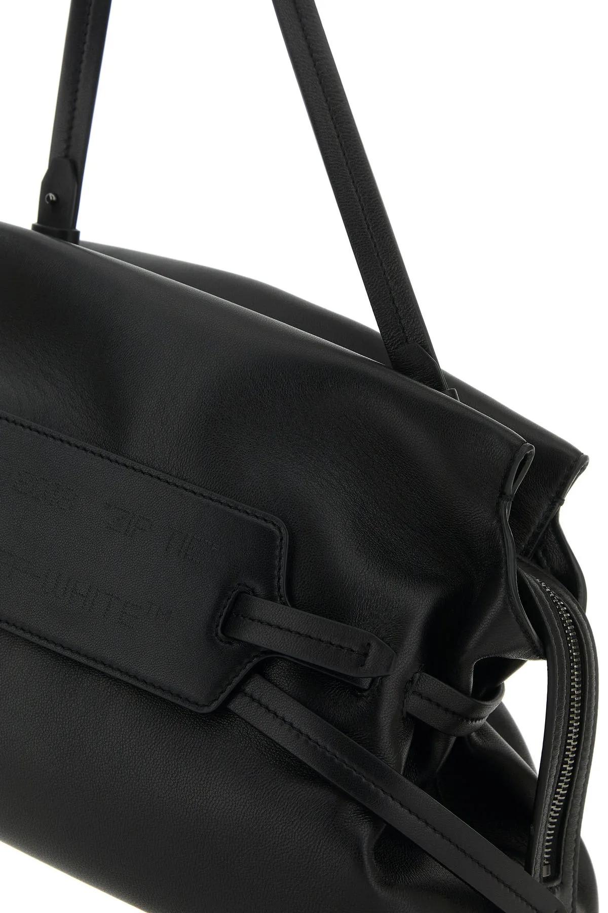 Shop Off-white Black Leather Shoulder Bag