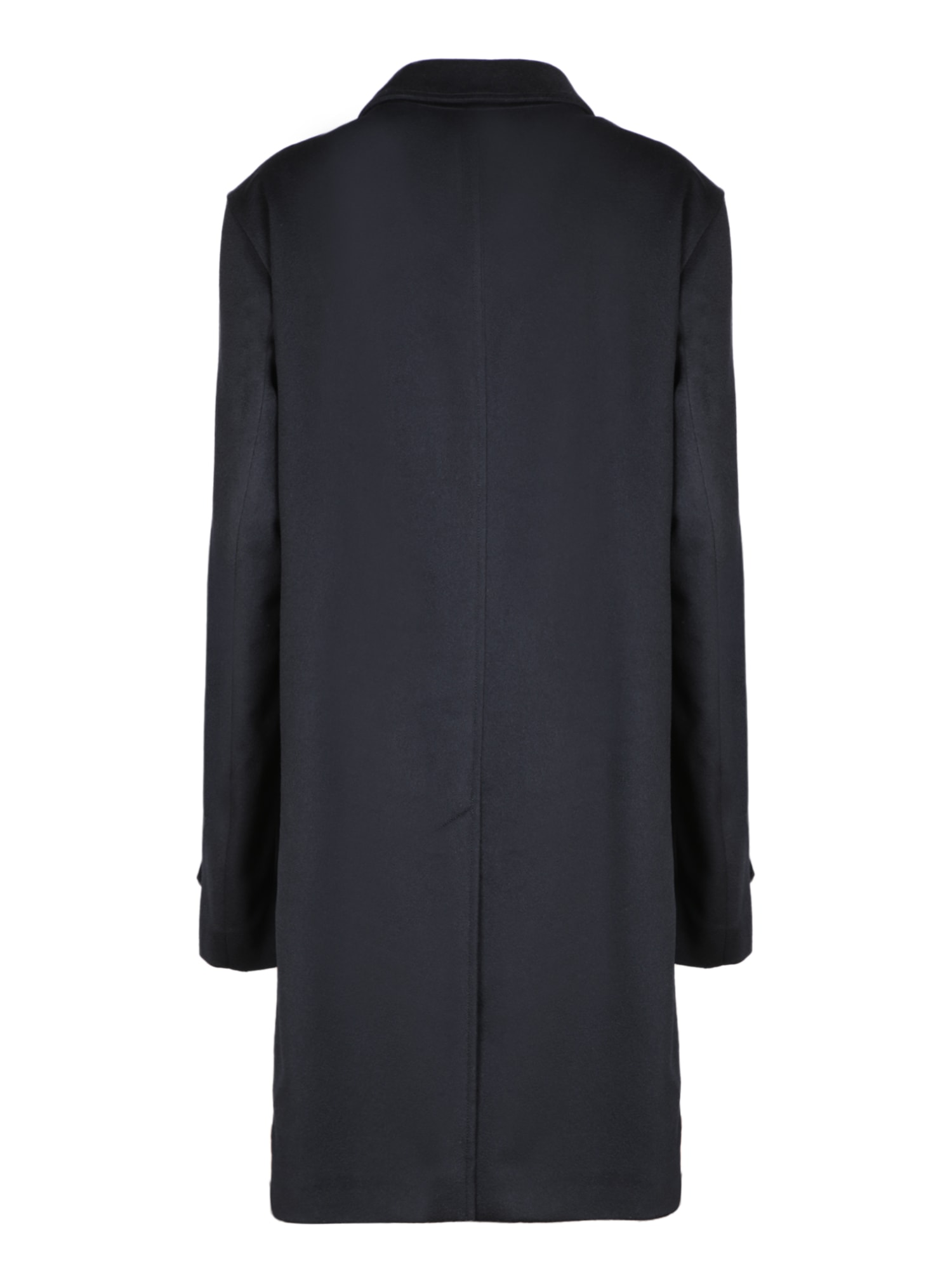 Shop Herno Blue Cashmere Coat