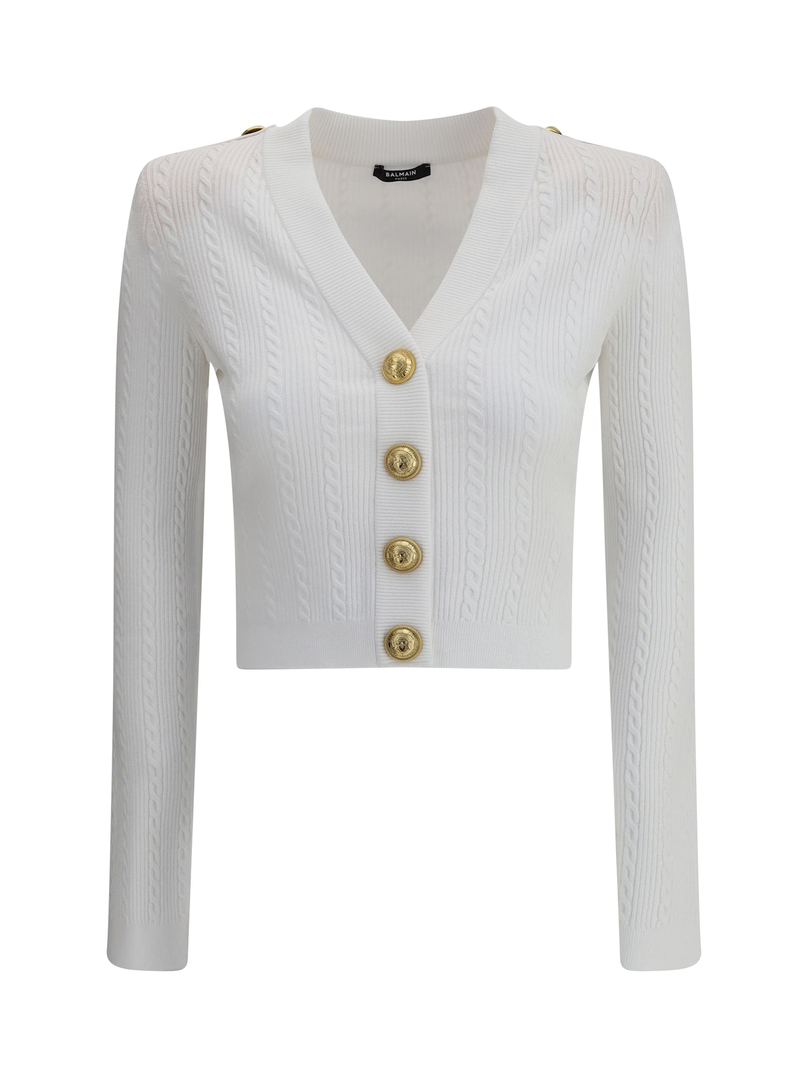 Balmain Ribbed And Braided Cardigan