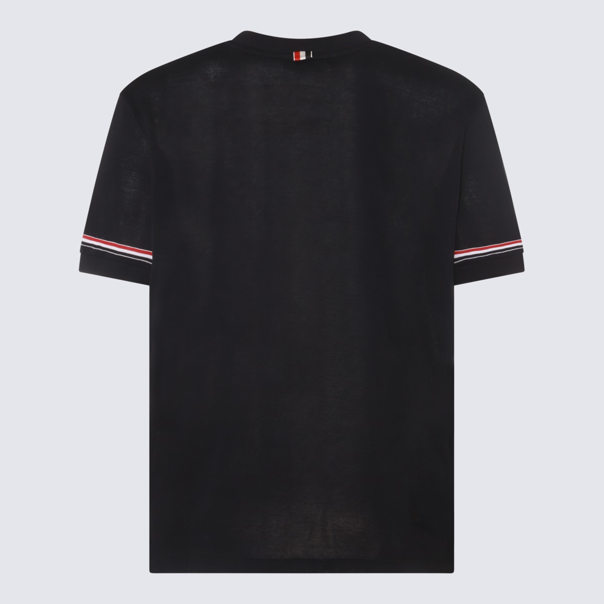 Shop Thom Browne Navy Cotton T-shirt In Blue