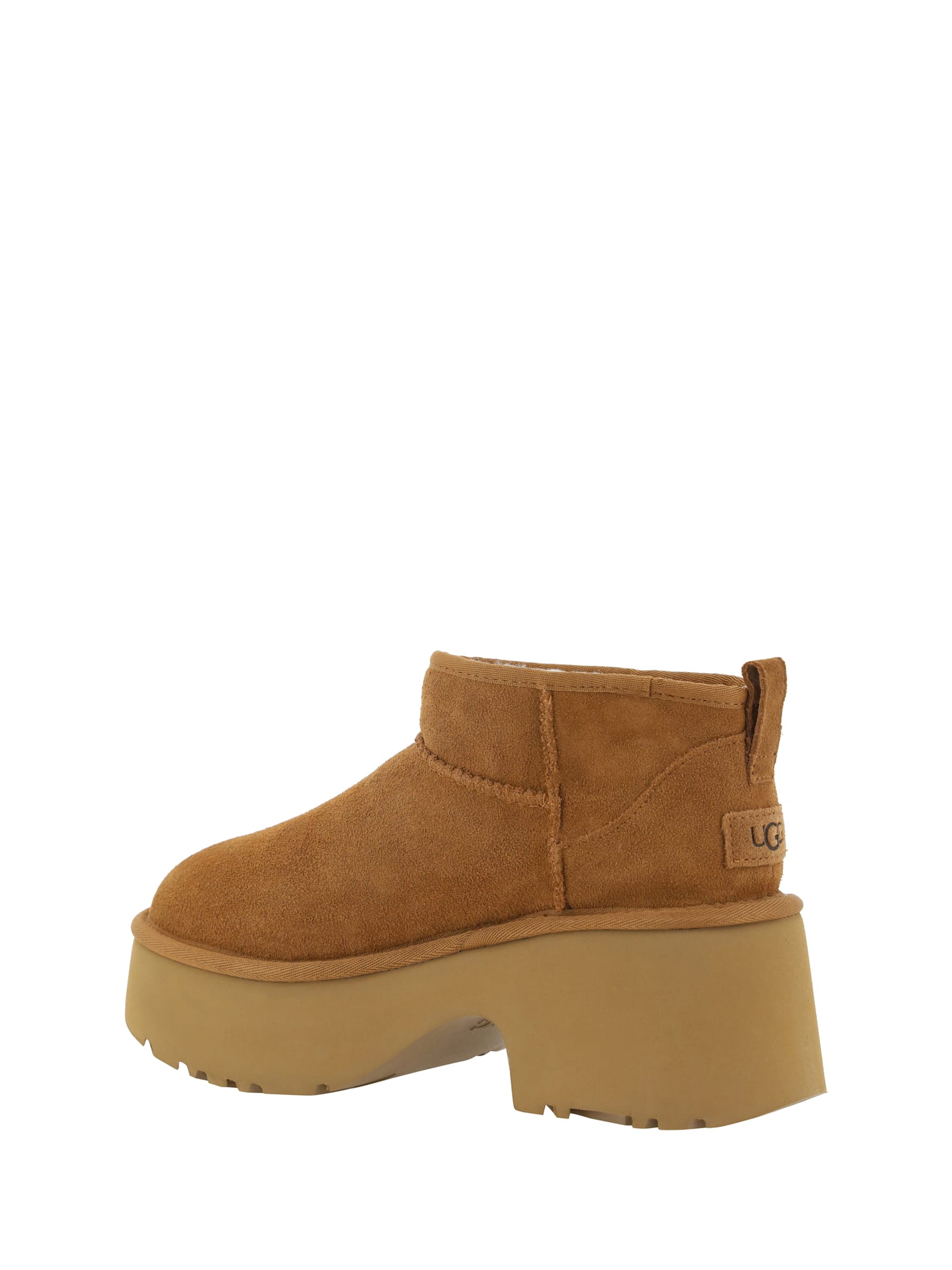 Shop Ugg Classic Ultra Mini New Heights Boots In Chestnut