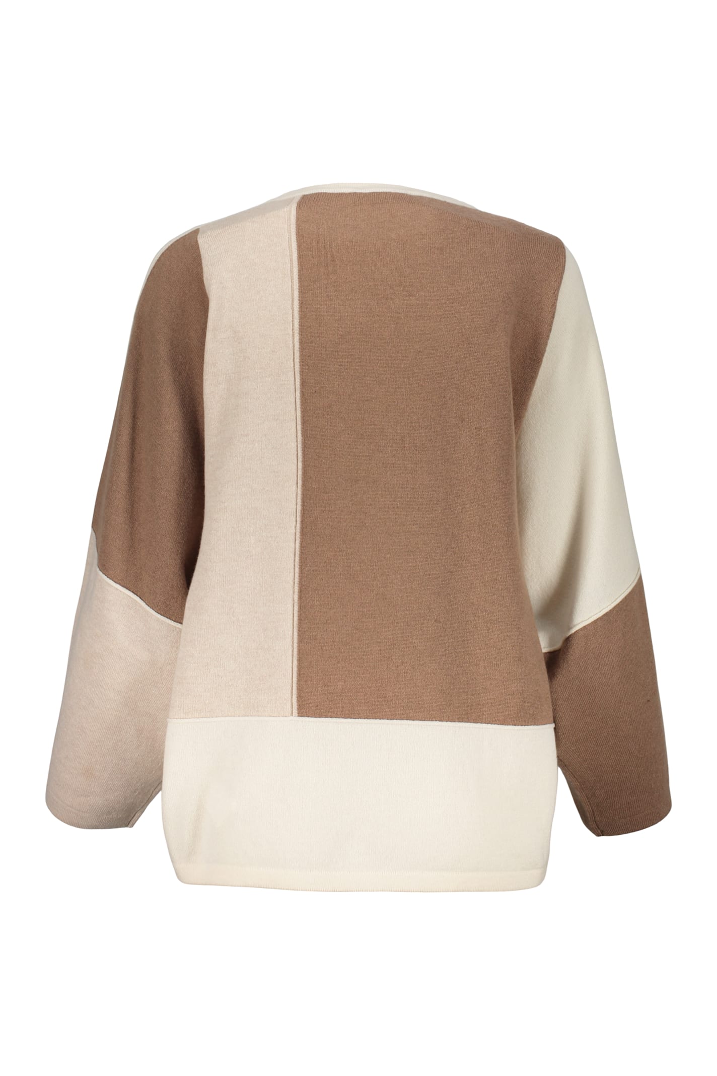 Fabiana Filippi Contrasting-panel Detail Jumper In Ivory