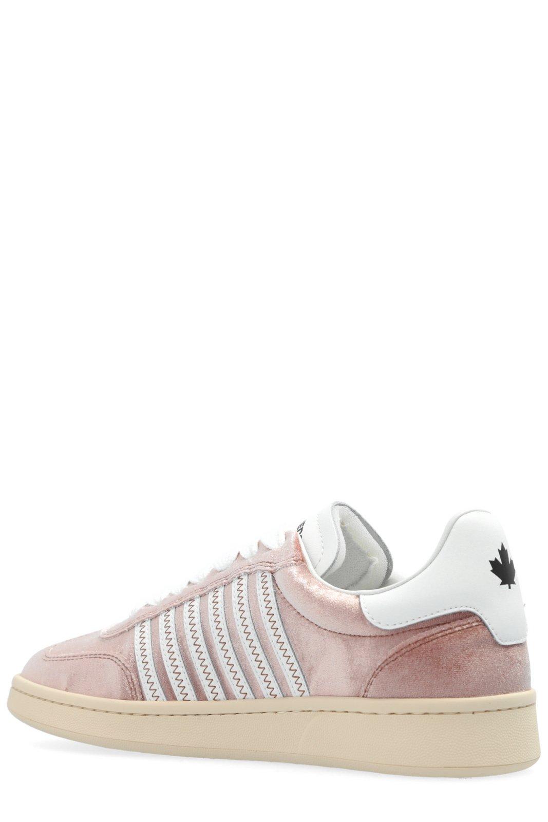 Shop Dsquared2 Side Stripe Detailed Sneakers In Rosa Chiaro