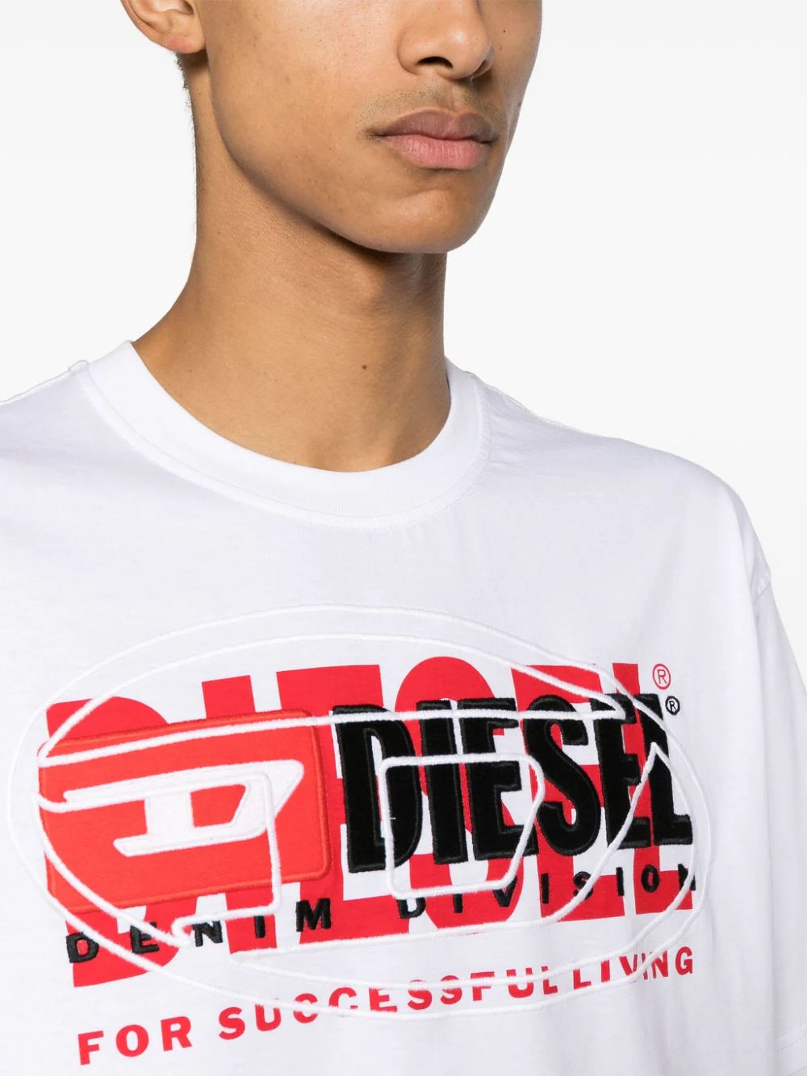 Shop Diesel T-shirts And Polos White