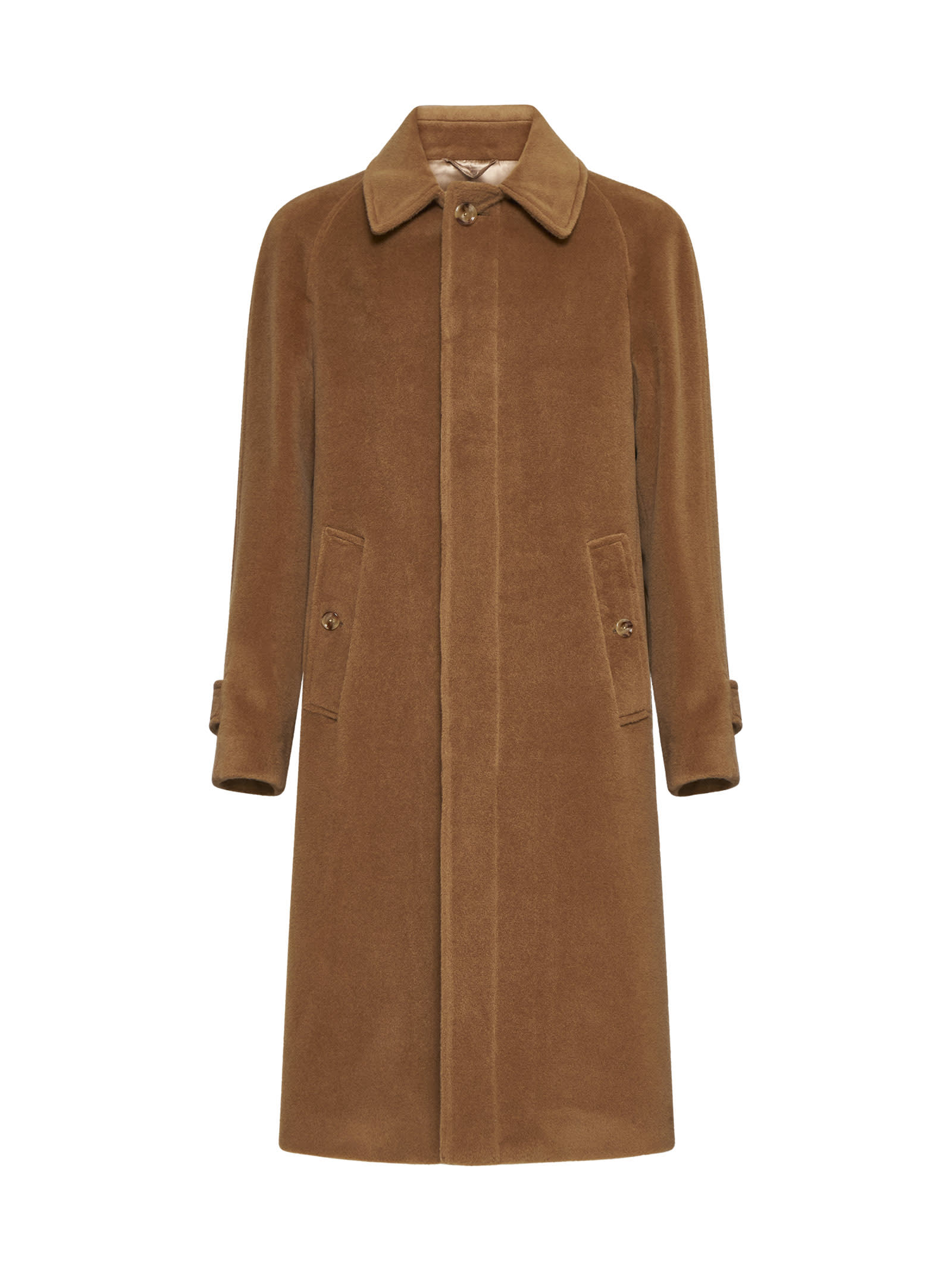 Shop Lardini Coat In Camel