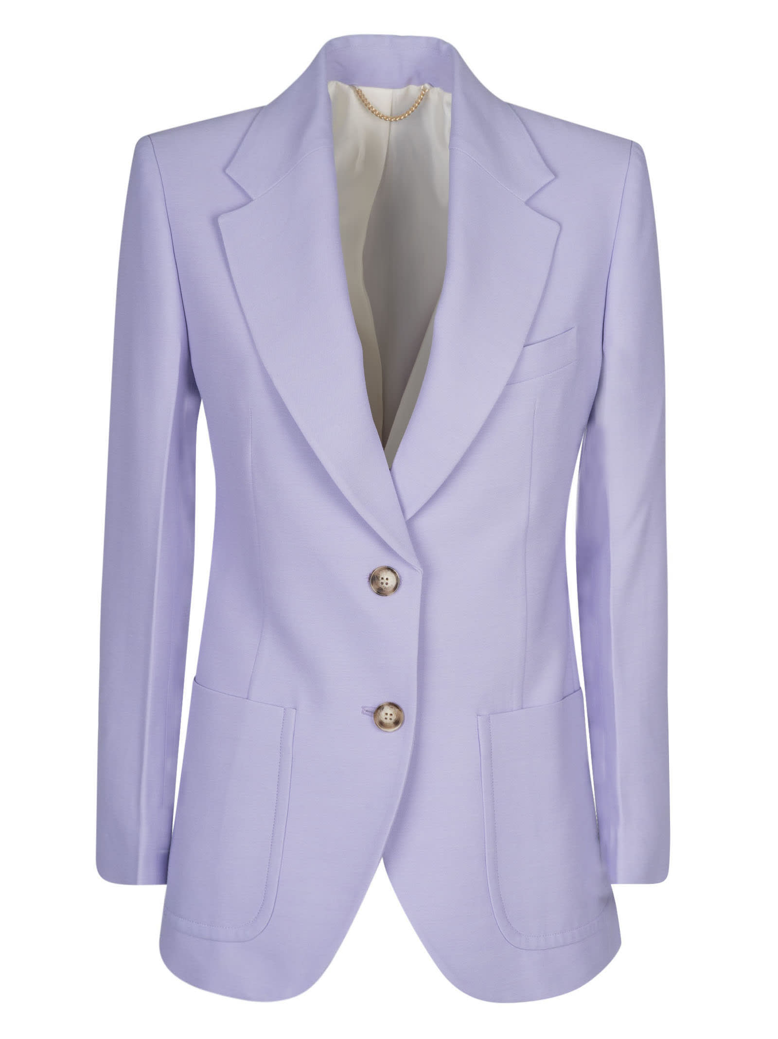 Shop Victoria Beckham Two-button Blazer In Lavender