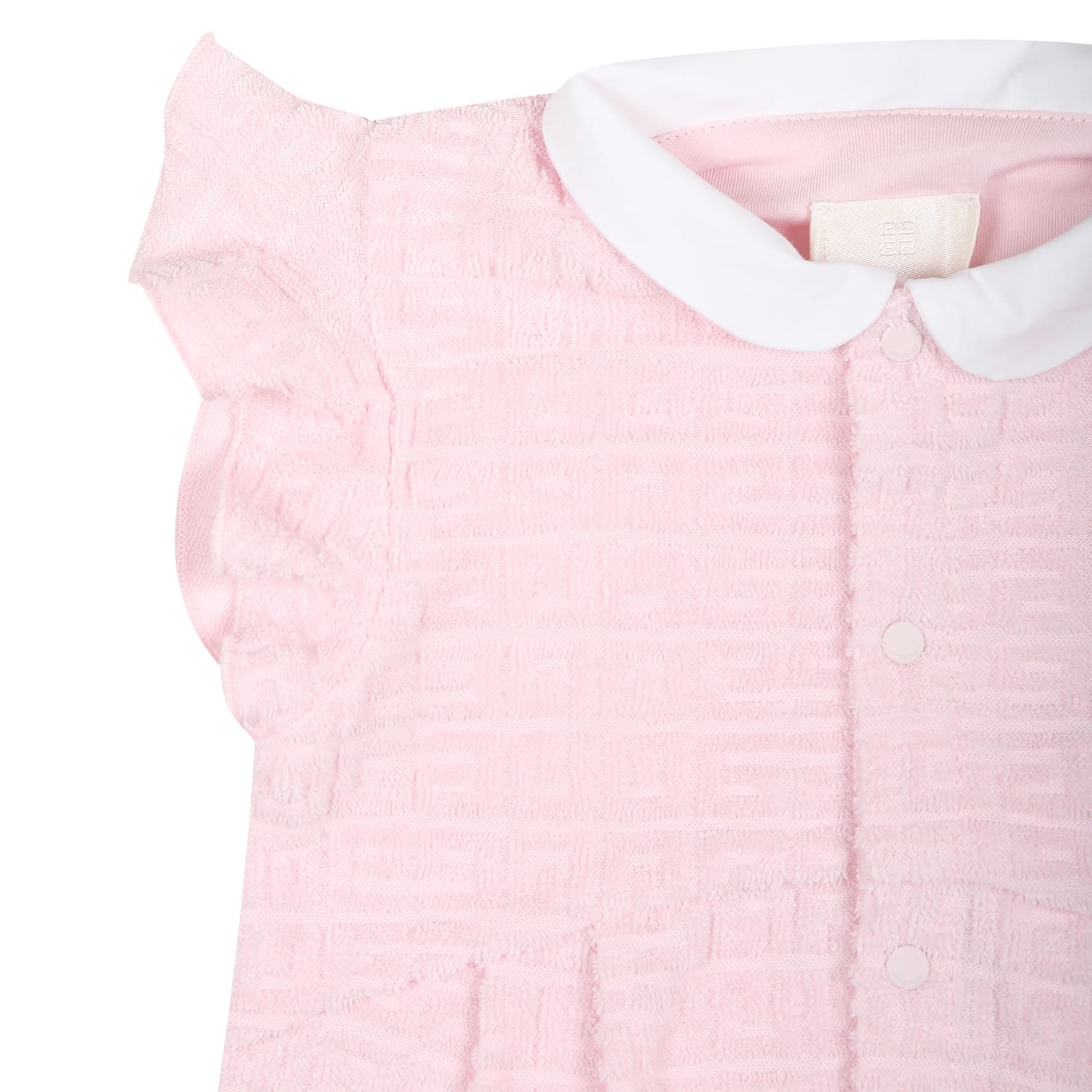 Shop Givenchy Pink Romper For Baby Girl With Logo