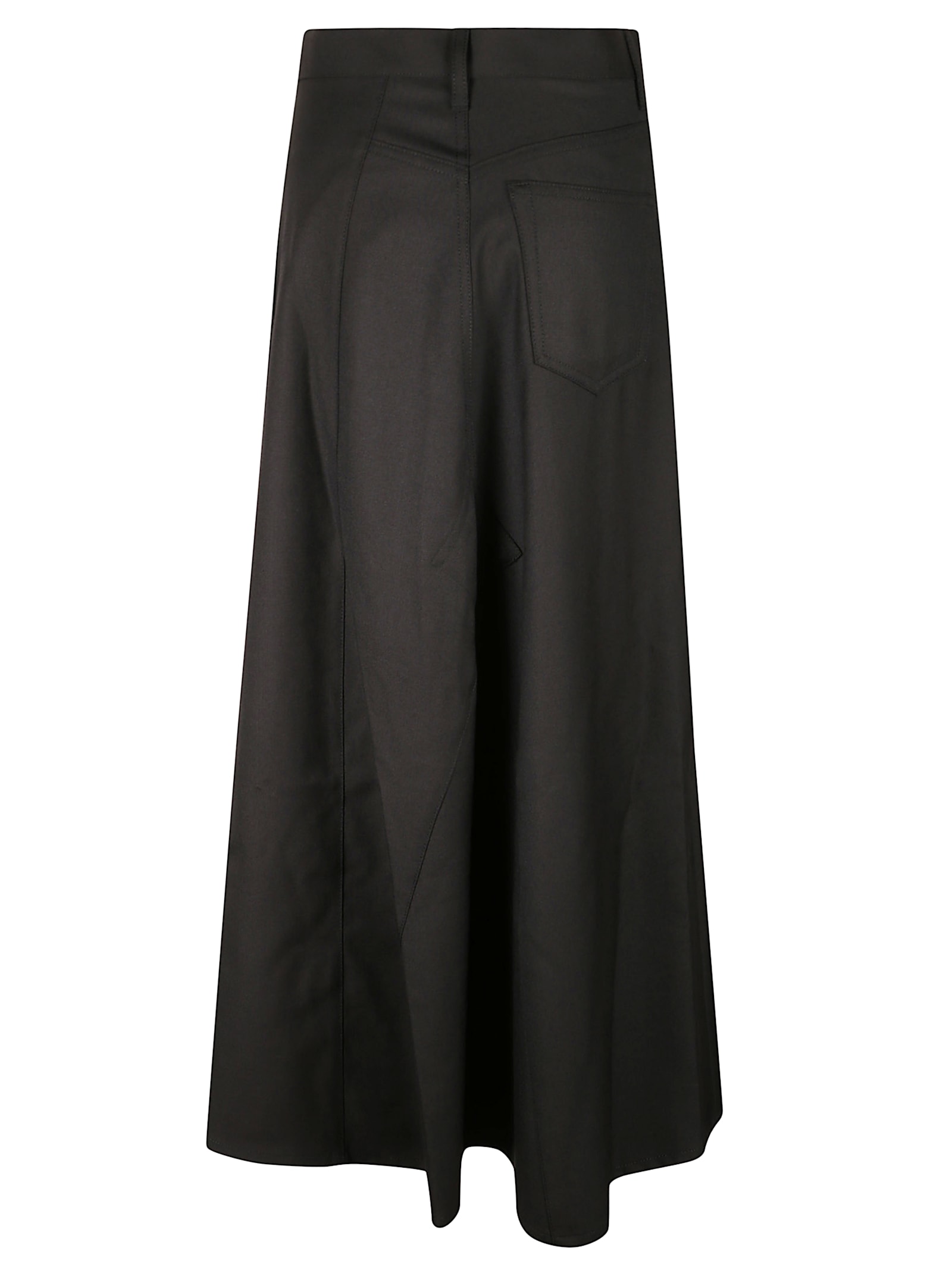 Junya Watanabe Long Folded Skirt In Black