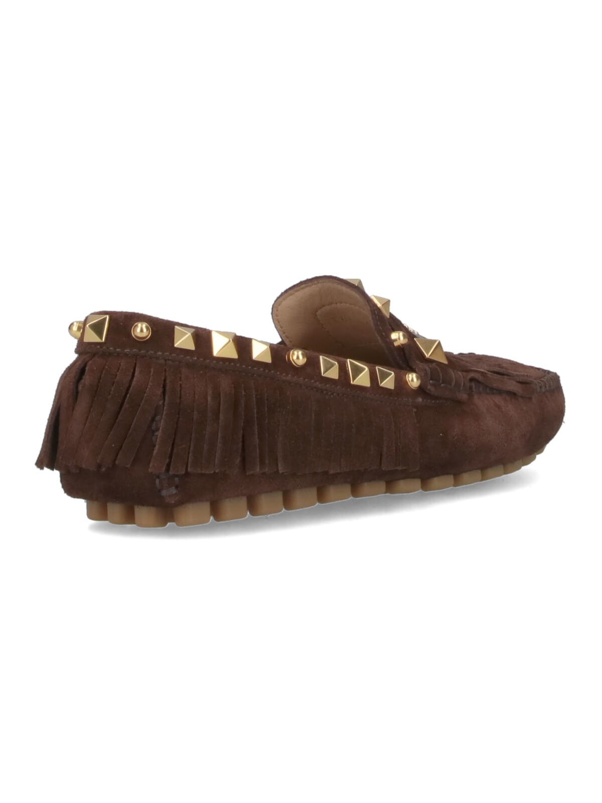 Valentino Garavani Brown Split-leather Plaster Caster Loafers