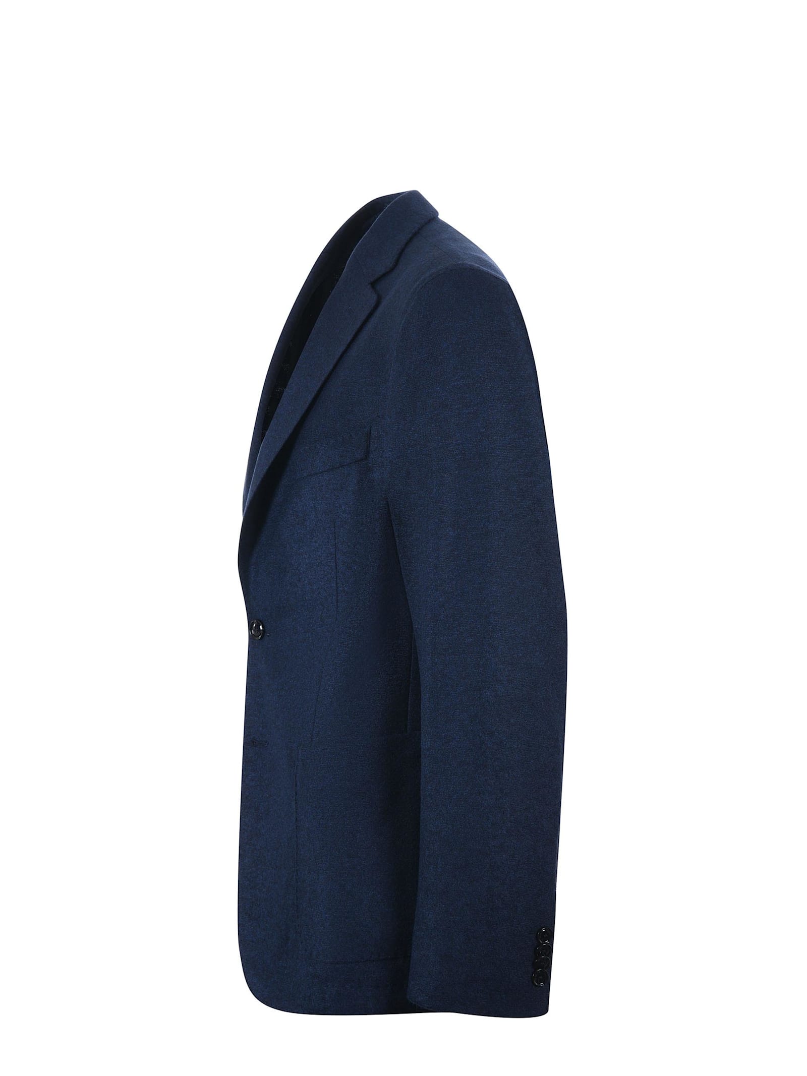 Shop Hugo Boss Jacket In Wool Jersey In Blu Melange