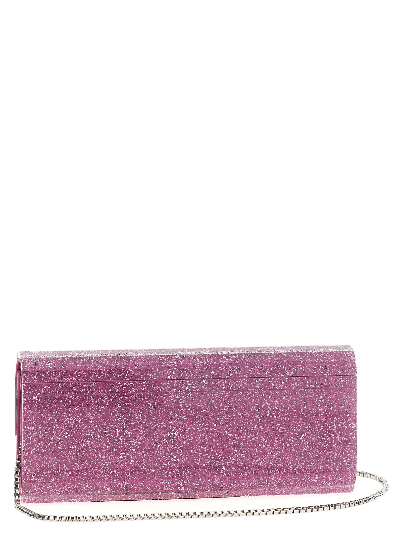 Jimmy Choo Sweetie Glitter Clutch Bag In Pink