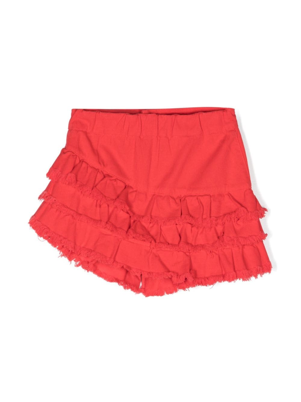 Shop Miss Grant Shorts Con Ruches In Red