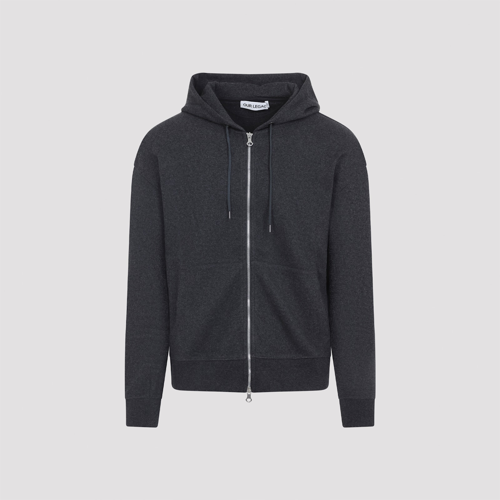 Our Legacy Hooded Knitwear With Drawstring And Ribbed Cuffs In Black