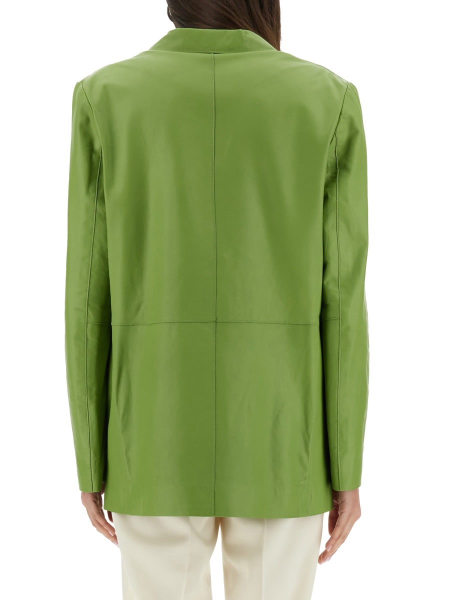 ALYSI OVERSIZED LEATHER BLAZER