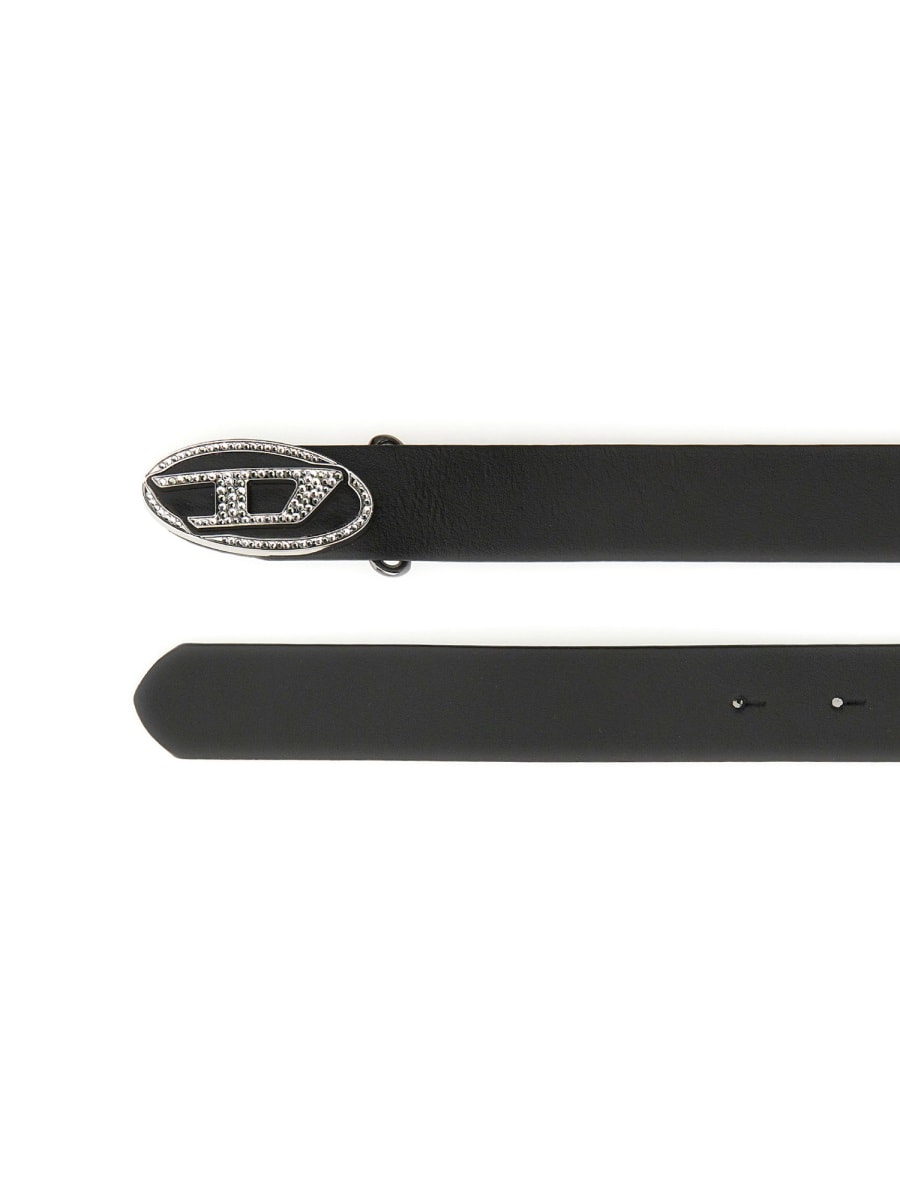 Diesel Women Belt With Logo In Black