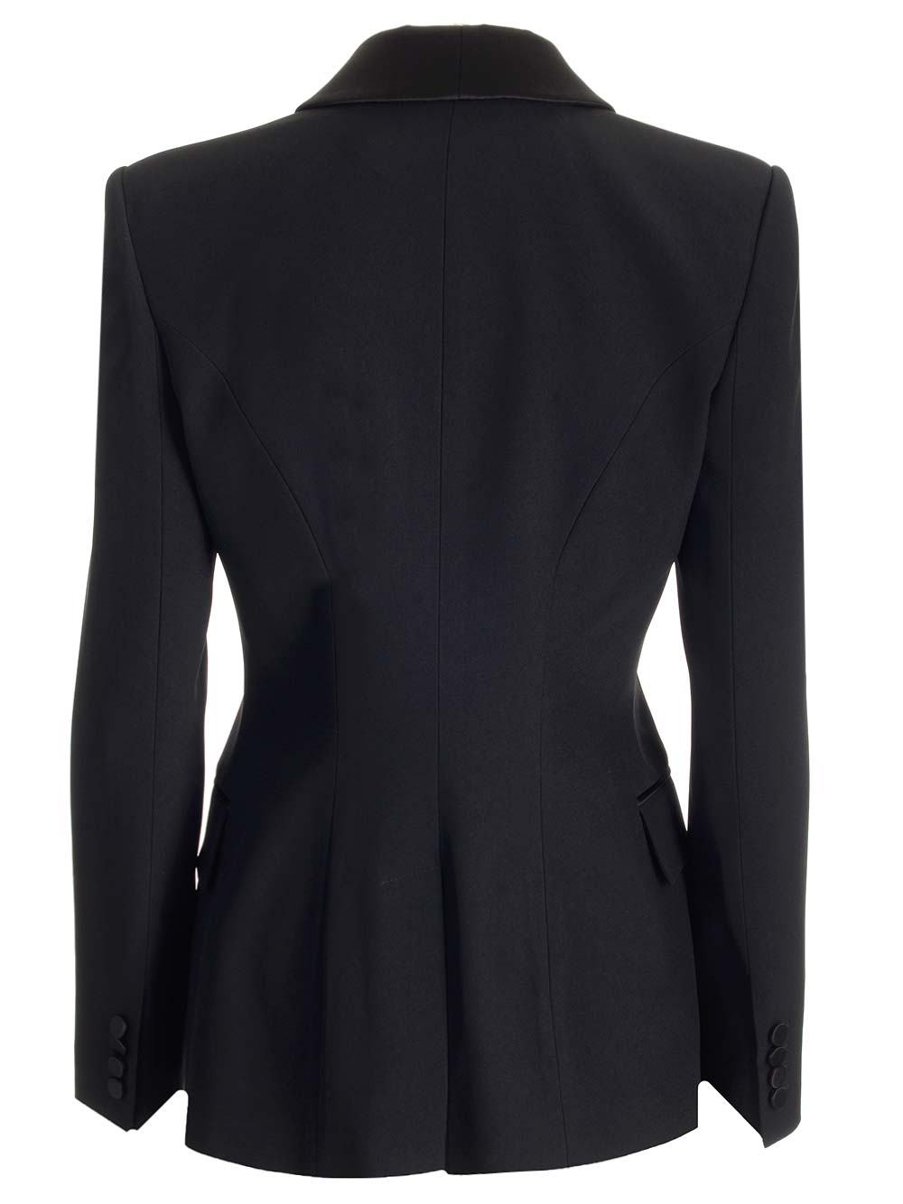 Alexander Mcqueen Giacca In Twill Nero Donna In Black