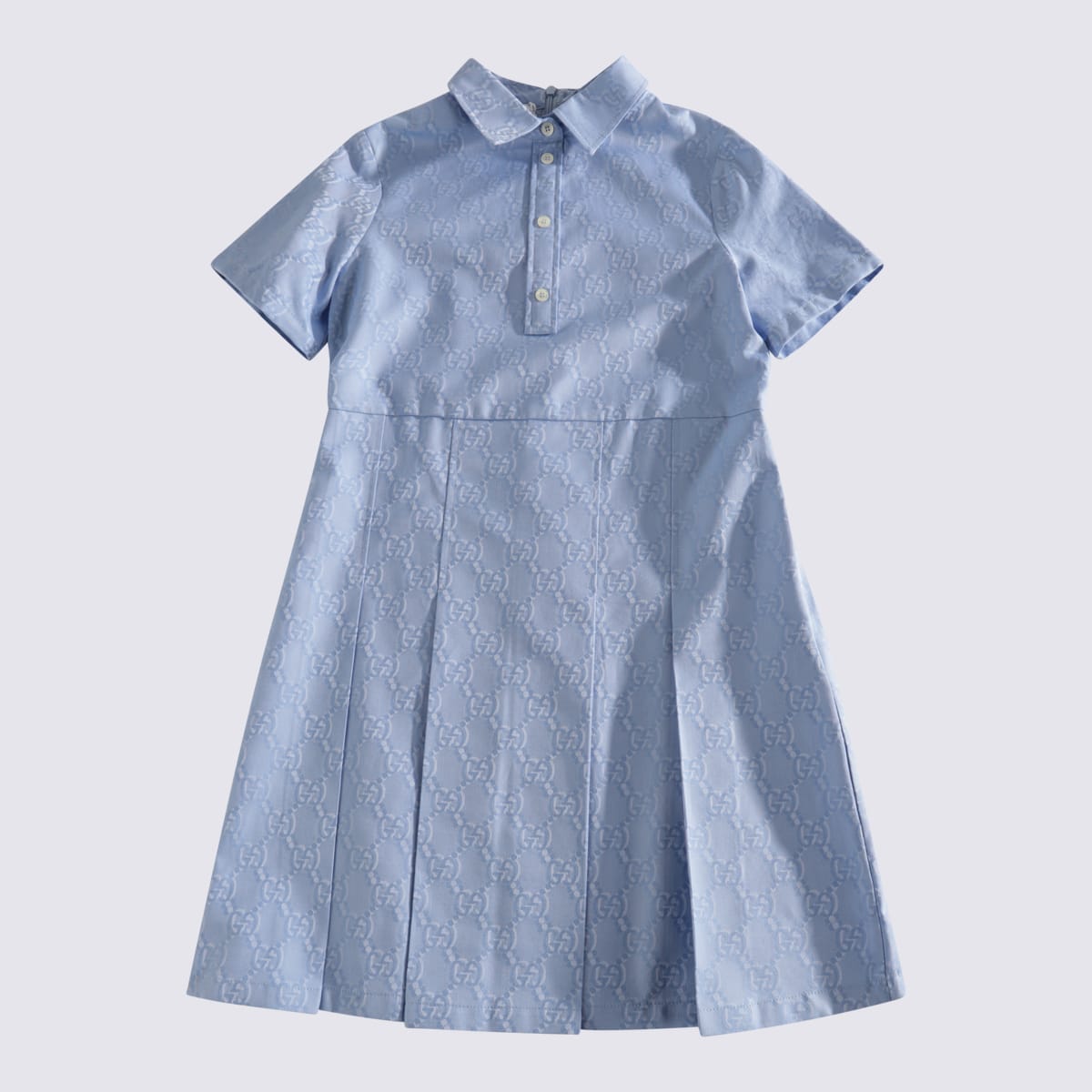 Gucci Light Blue Cotton Dress