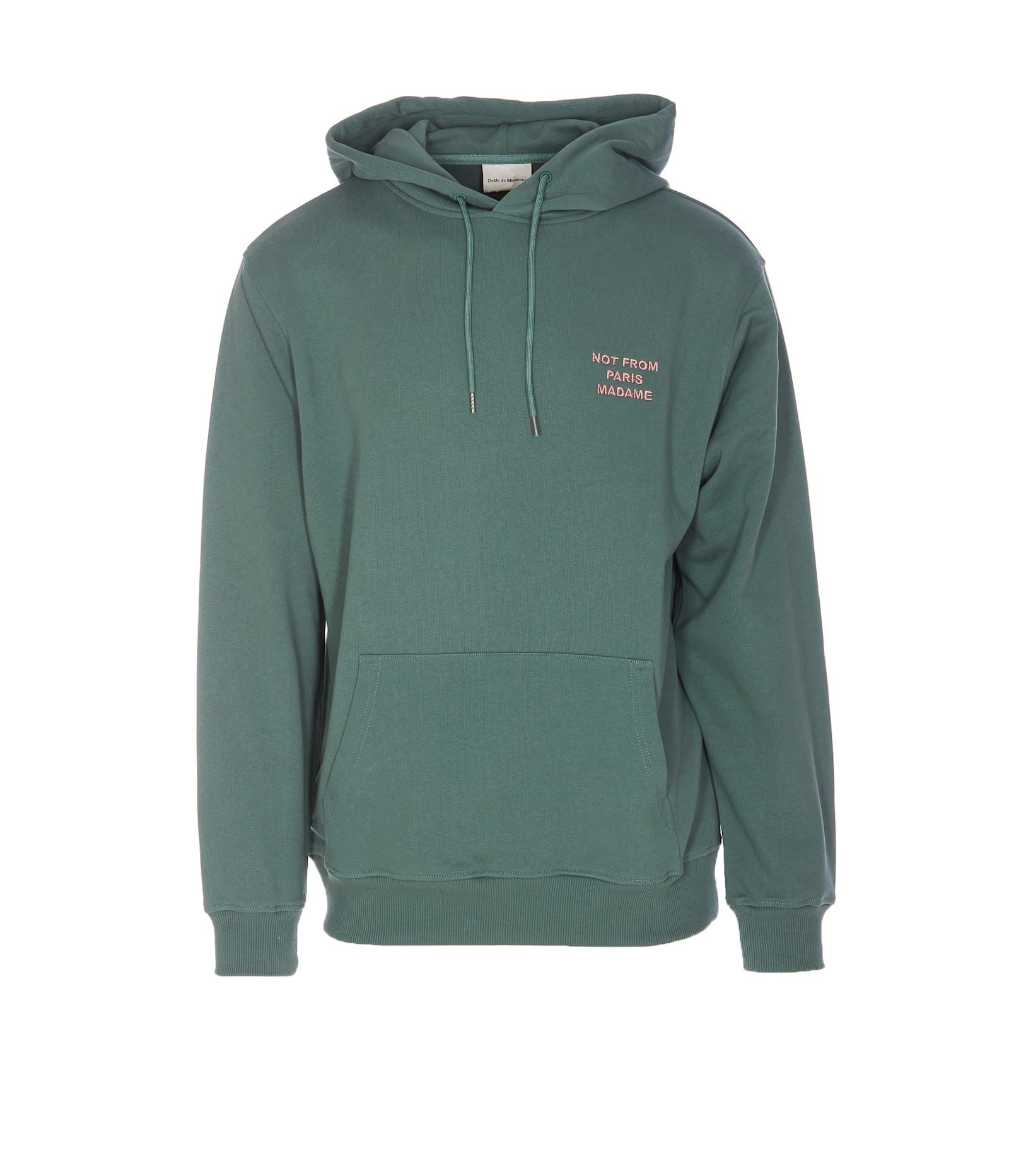 Shop Drôle De Monsieur Le Slogan Hoodie In Green