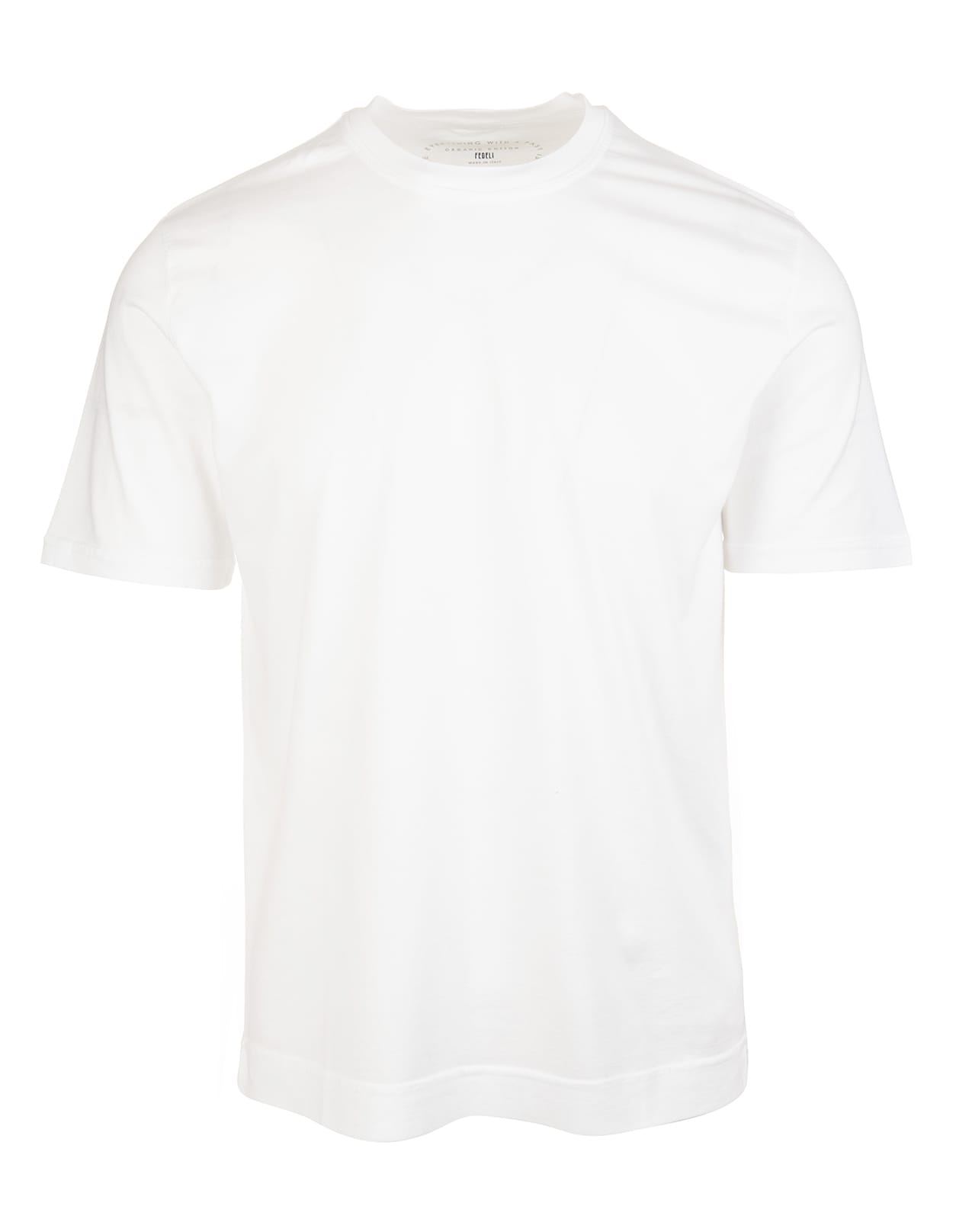 Basic T-shirt In White Giza Jersey