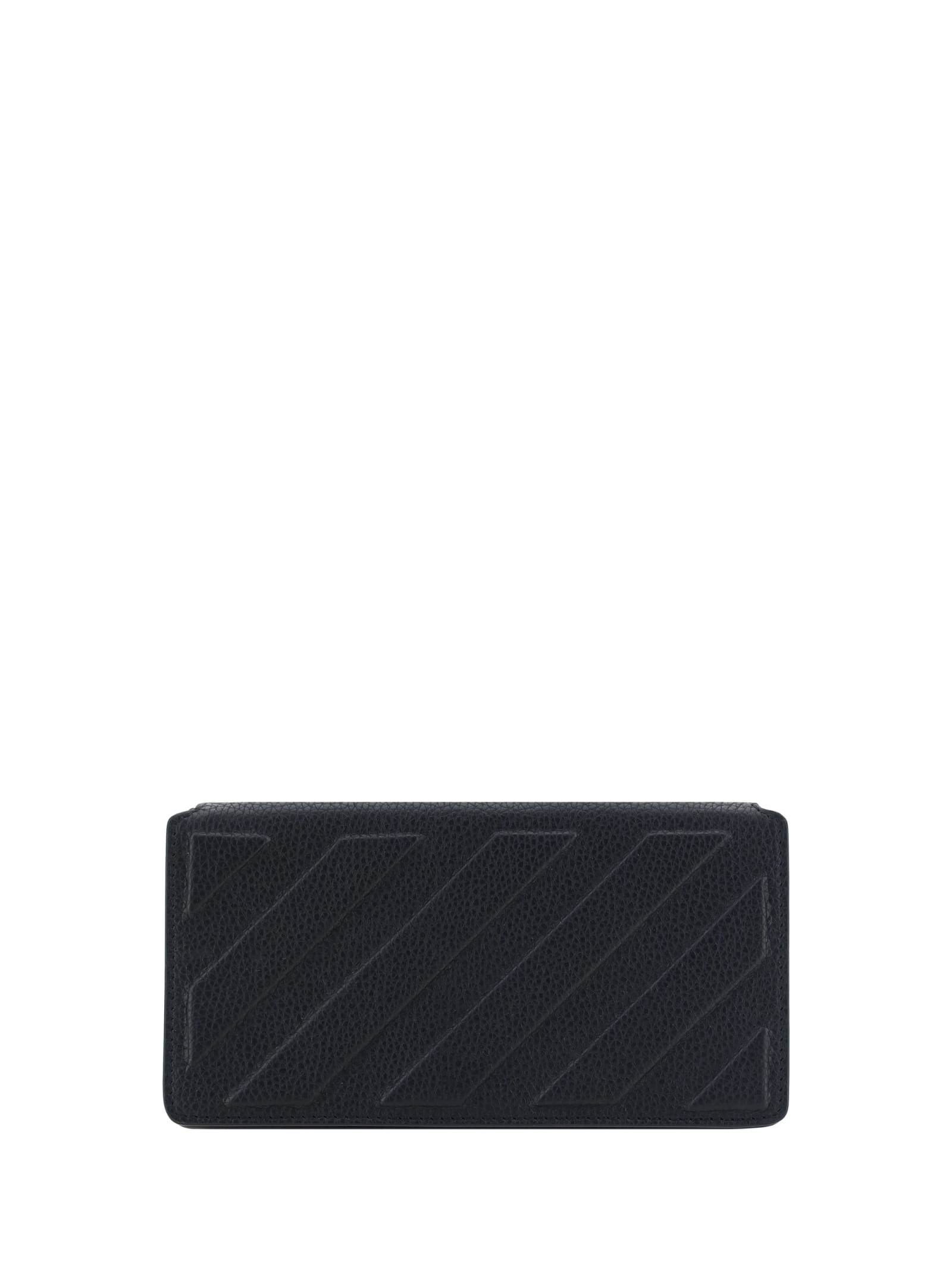 Off-White Pebbled Leather Clutch