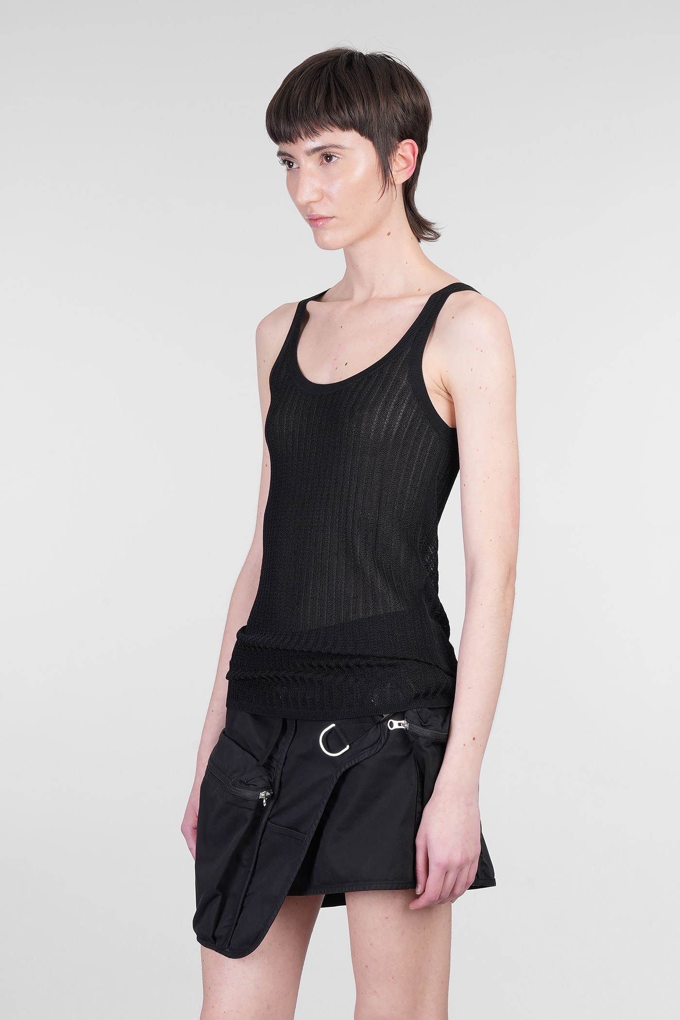 Helmut Lang Topwear In Black Wool And Polyester