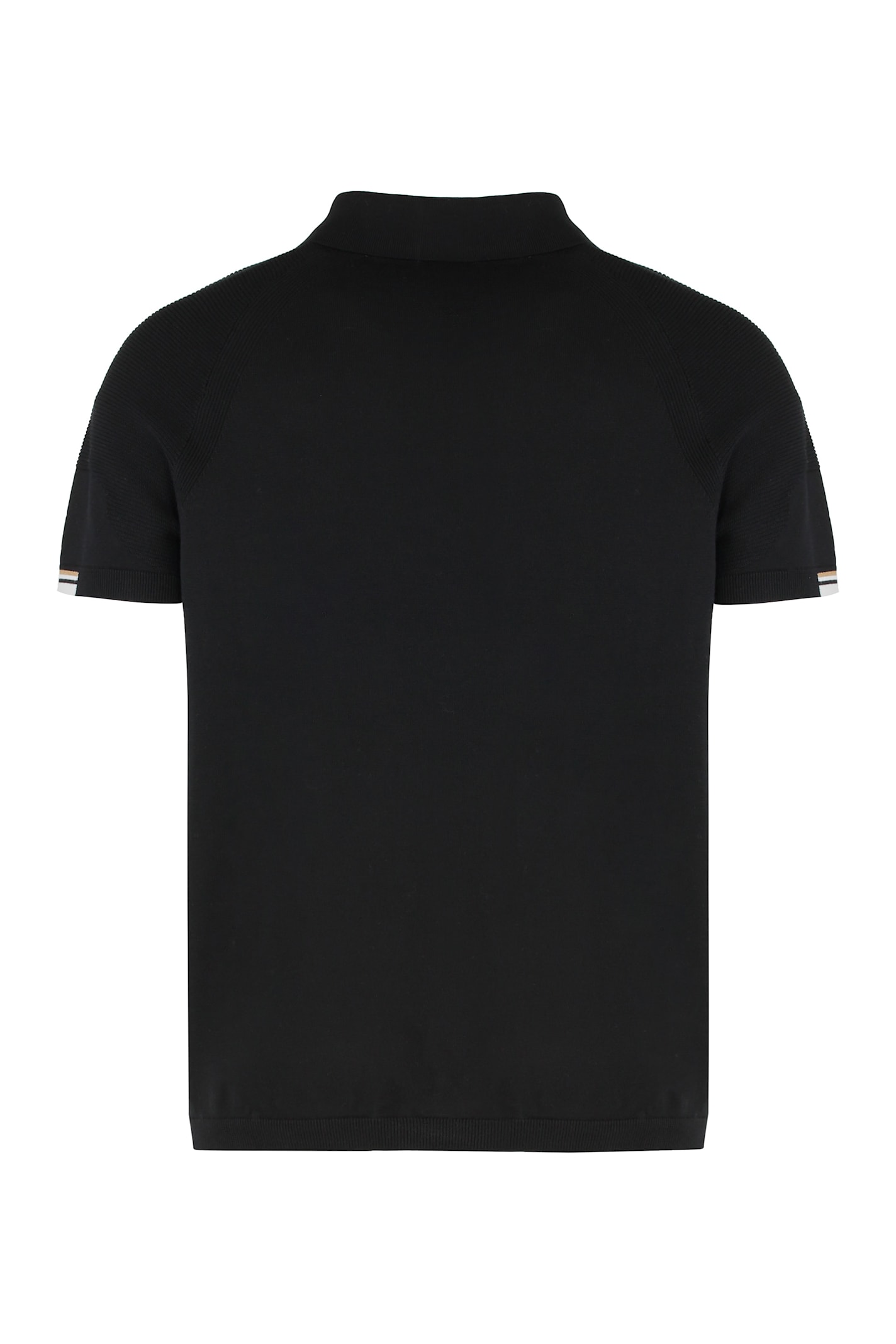 Hugo Boss Boss Short Sleeve Polo With Zip In Black