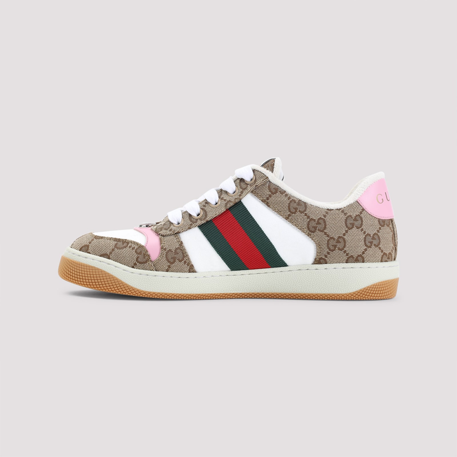 Gucci Screener Platform Sneakers In White