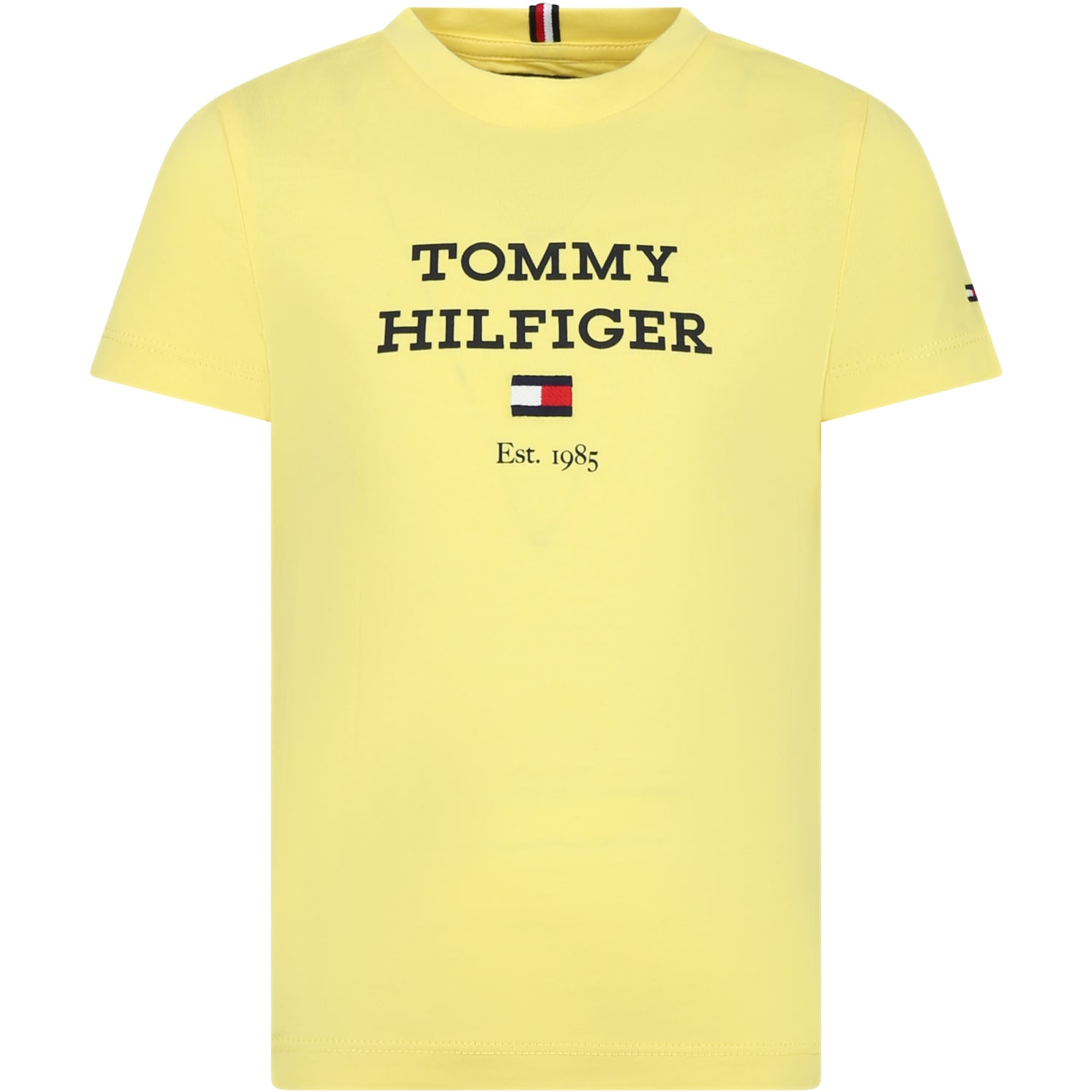 TOMMY HILFIGER YELLOW T-SHIRT FOR BOY WITH LOGO