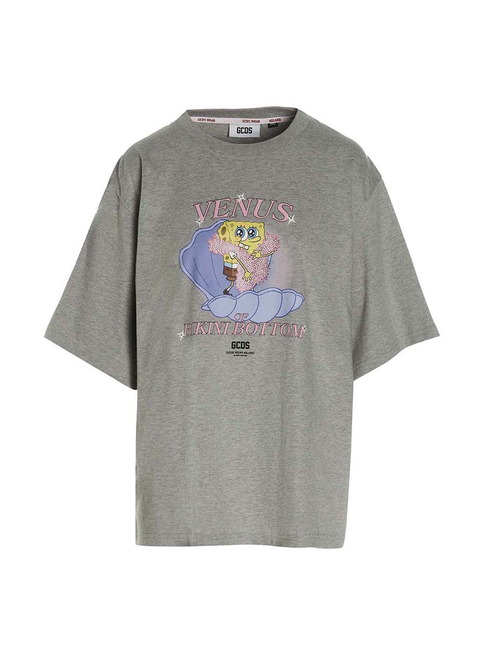 Gcds Venus Capsule Spongebob T-shirt In Gray
