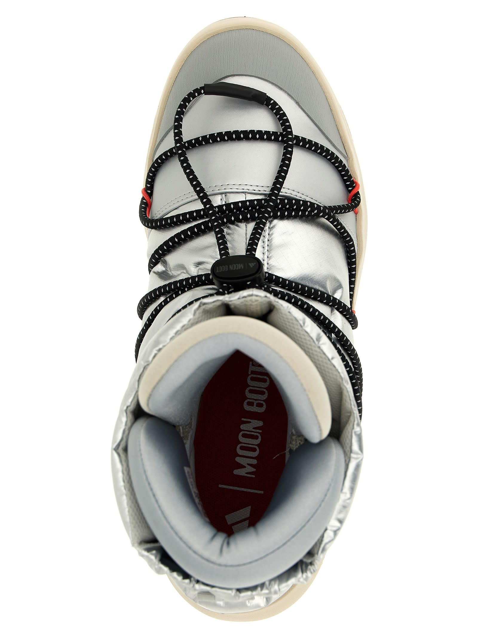 Adidas Originals Ace Adidas X Moonboot Ankle Boots In Silver