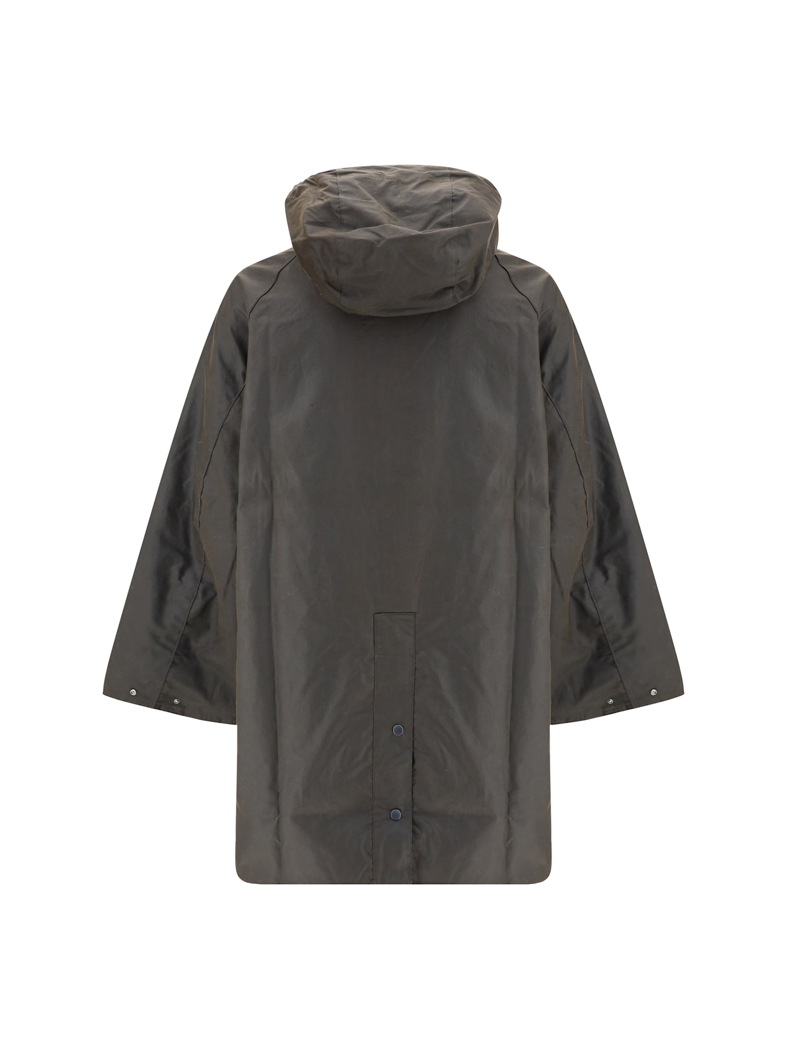 Barbour Solway Trench Waxed Coat In Green