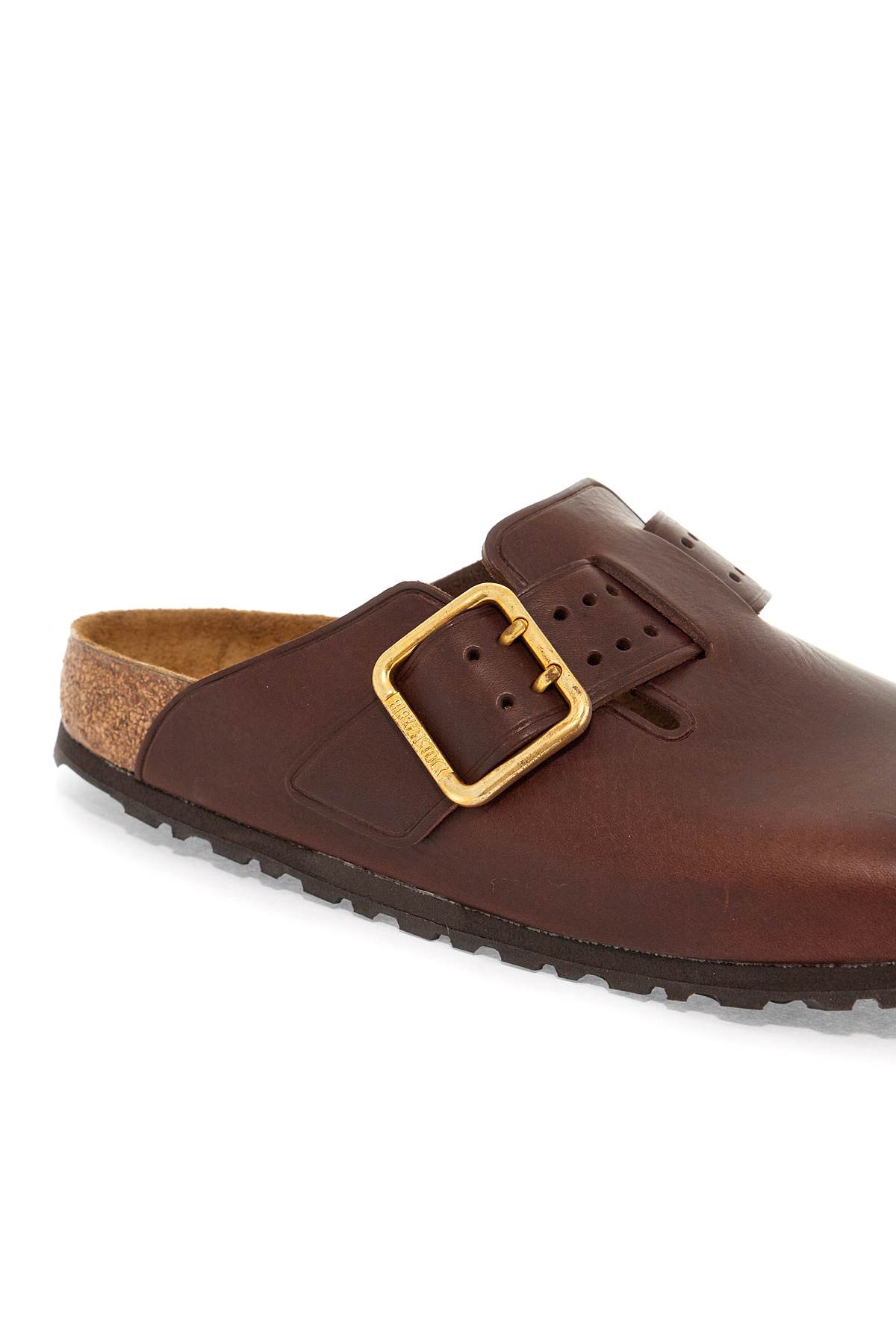 Shop Birkenstock Boston Bold Leather Clog With Sab In Roast (brown)