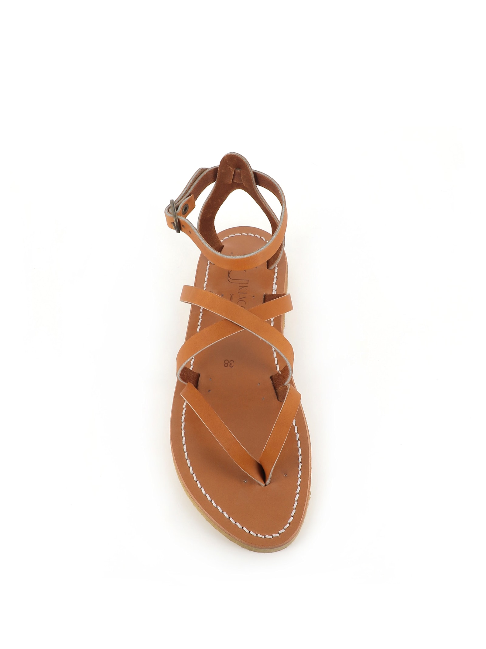 Kjacques Epicure Strappy Flat Sandals In Leather