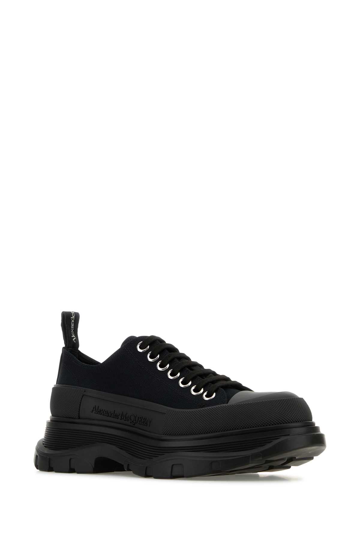 Alexander Mcqueen Tread Slick Sneakers In Blackblack