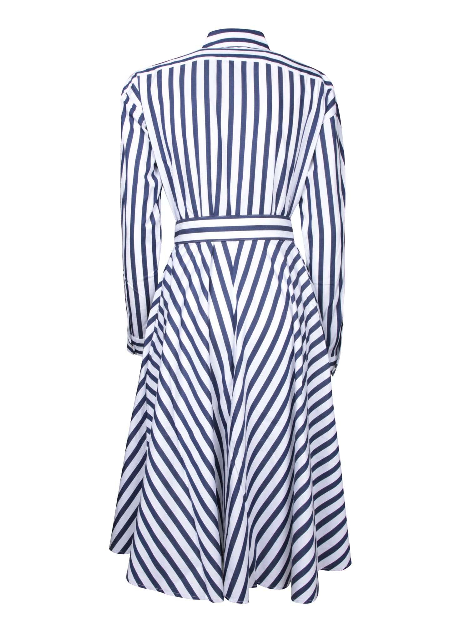 Shop Polo Ralph Lauren Blue White Striped Chemisier Dress