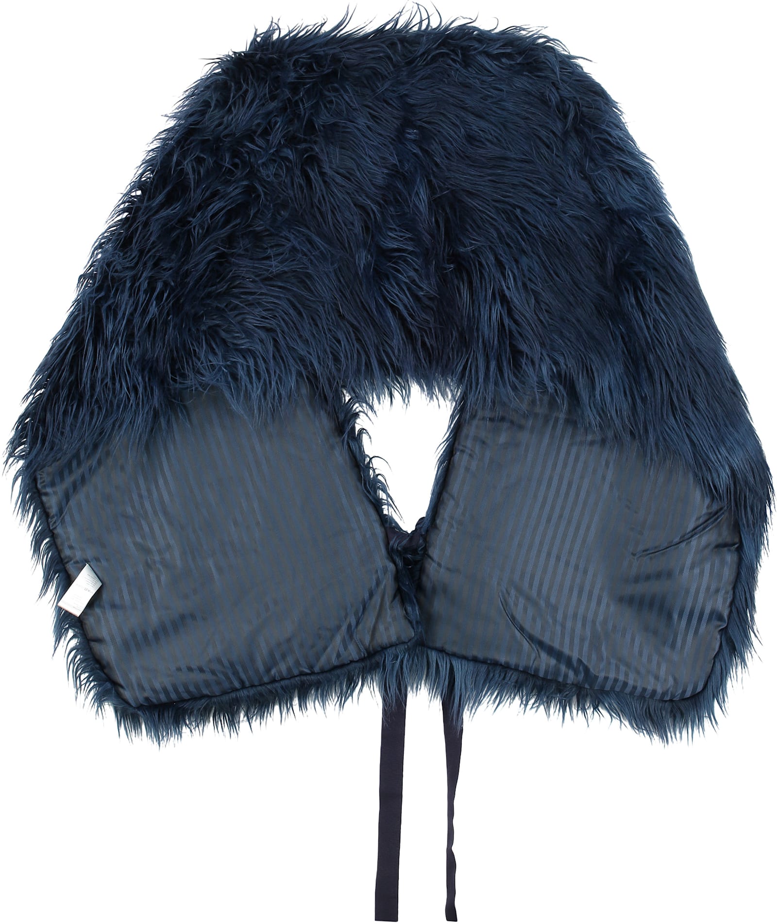 Stella Jean Faux Fur Scarf In Blue