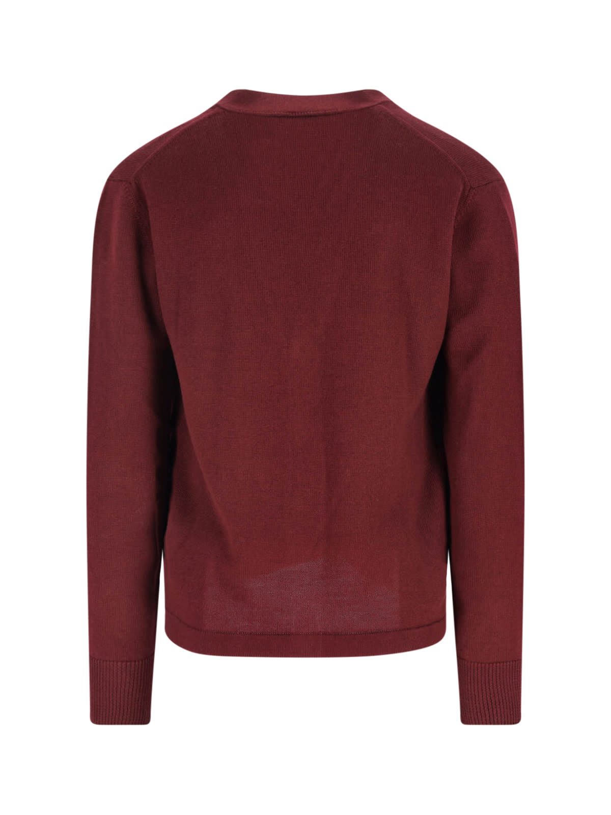Vivienne Westwood V-neck Sweater With Ribbed Cuffs And Pockets In Gold