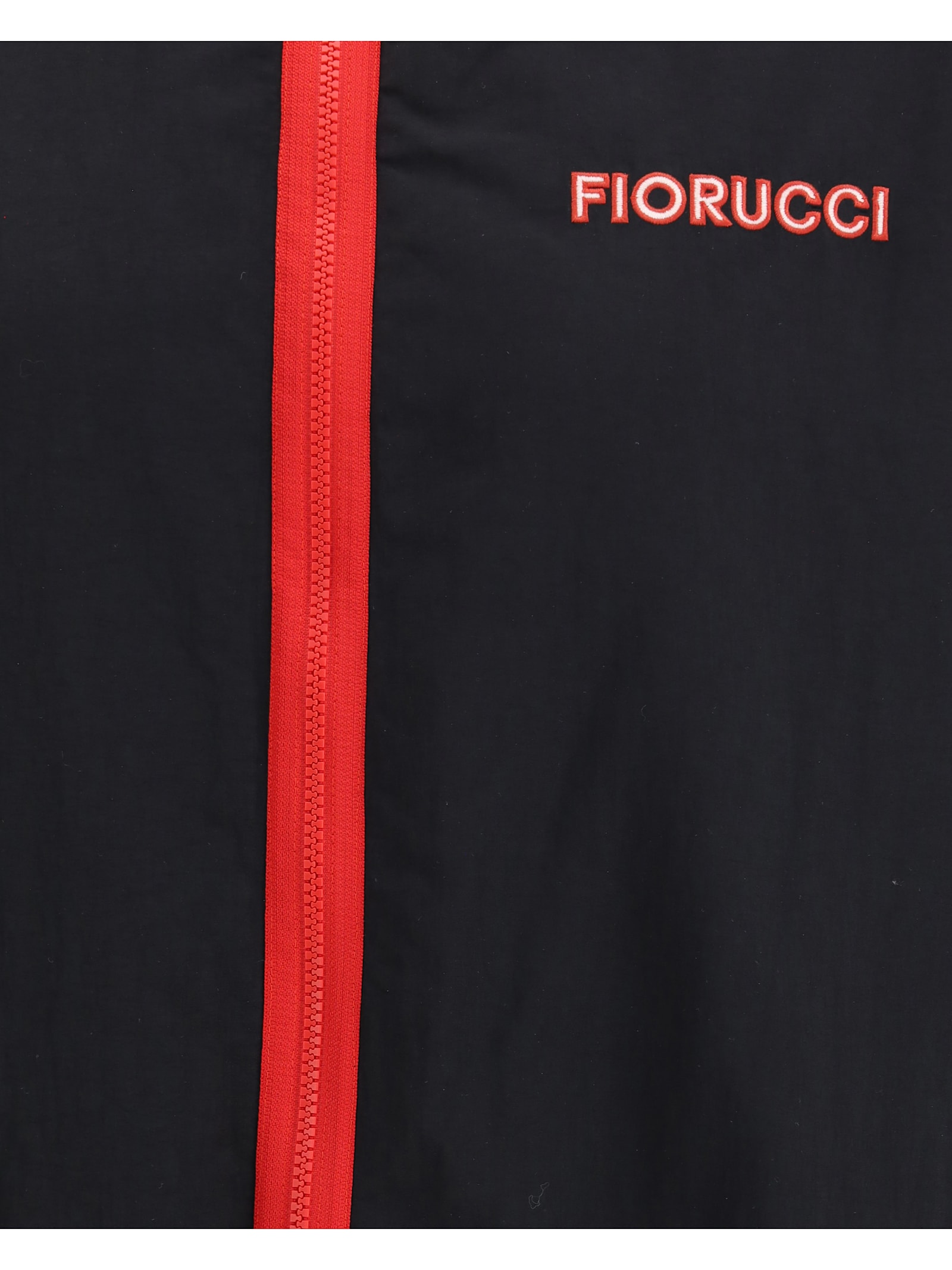 Fiorucci Hot Winter Tricolor Stripe Jacket In Black
