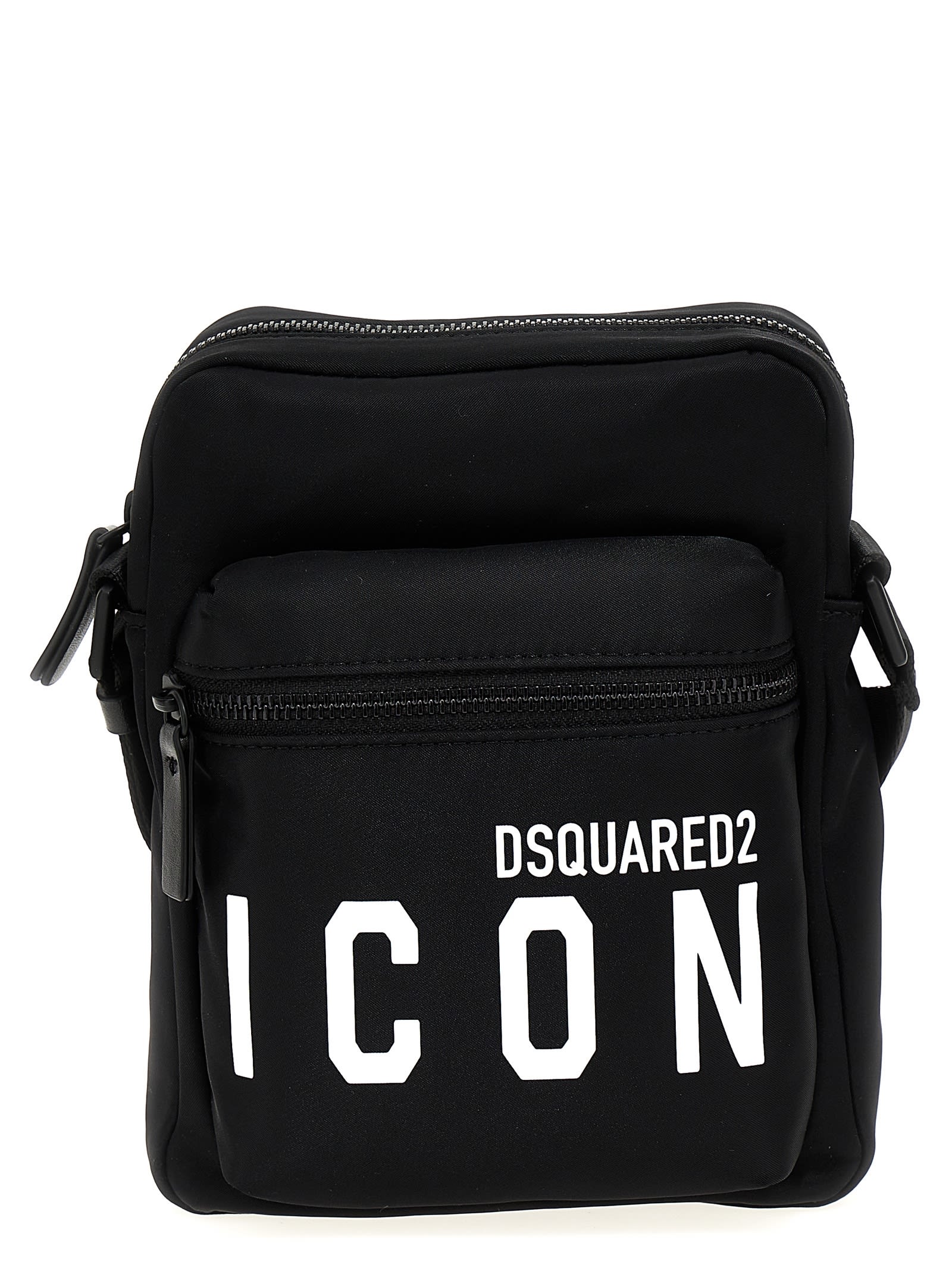 Shop Dsquared2 Be Icon Crossbody Bag In White/black