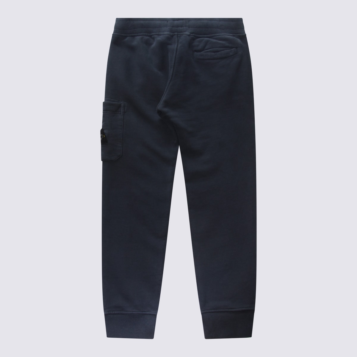 Stone Island Navy Cotton Track Pants In Blue