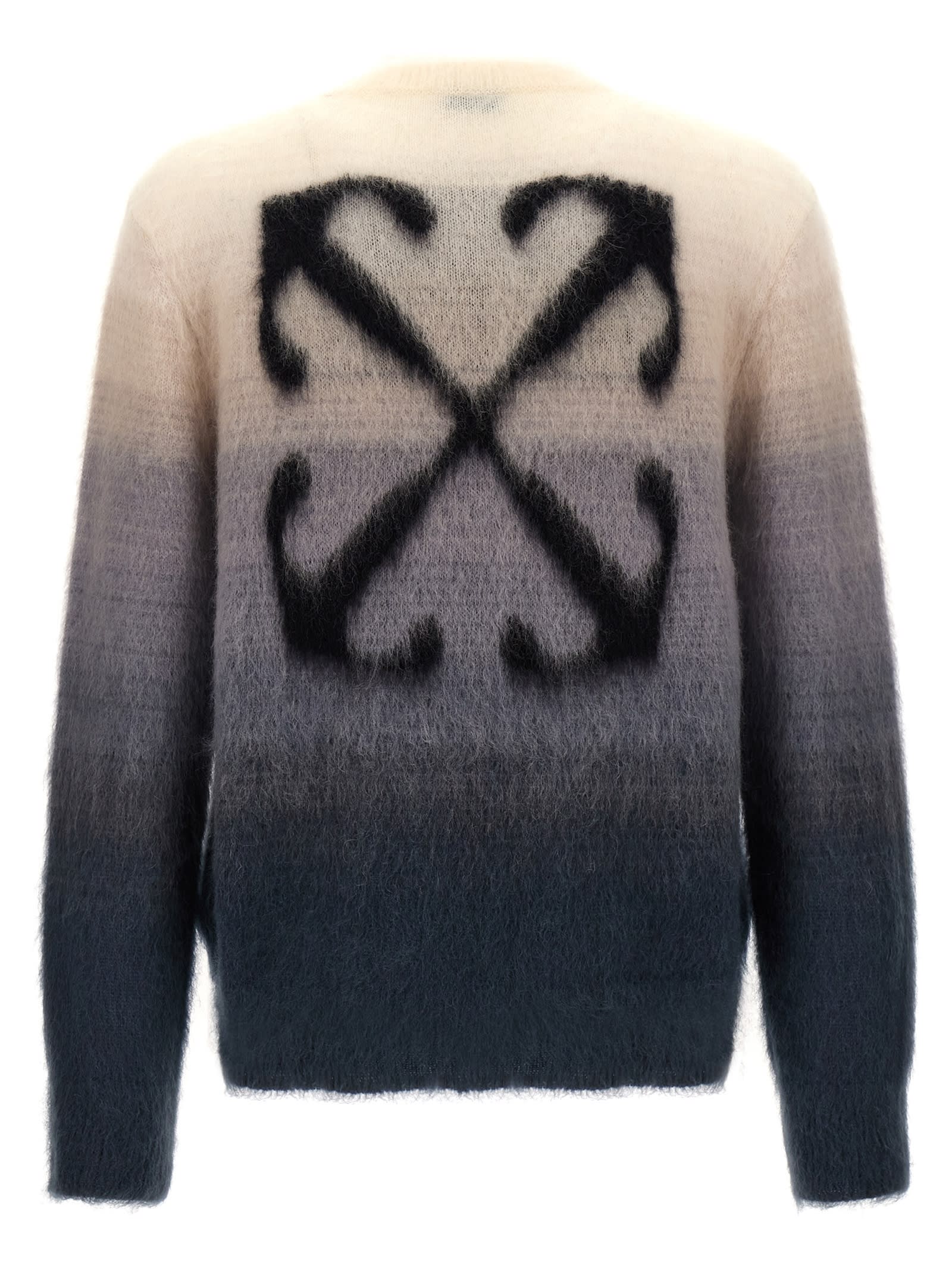 Shop Off-white Arrow Grad Sweater In Gray