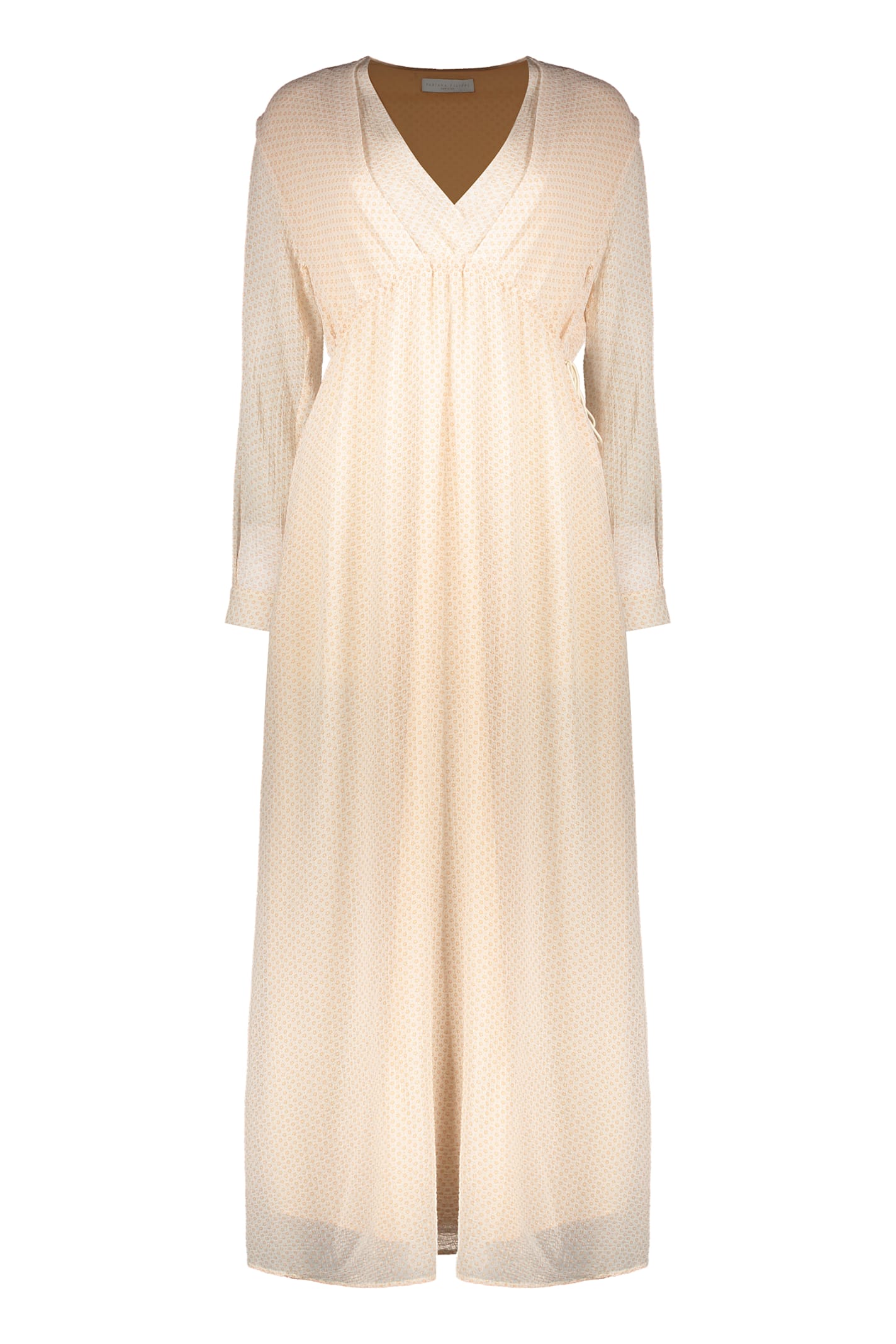 Shop Fabiana Filippi Crepe Dress In Pale Pink